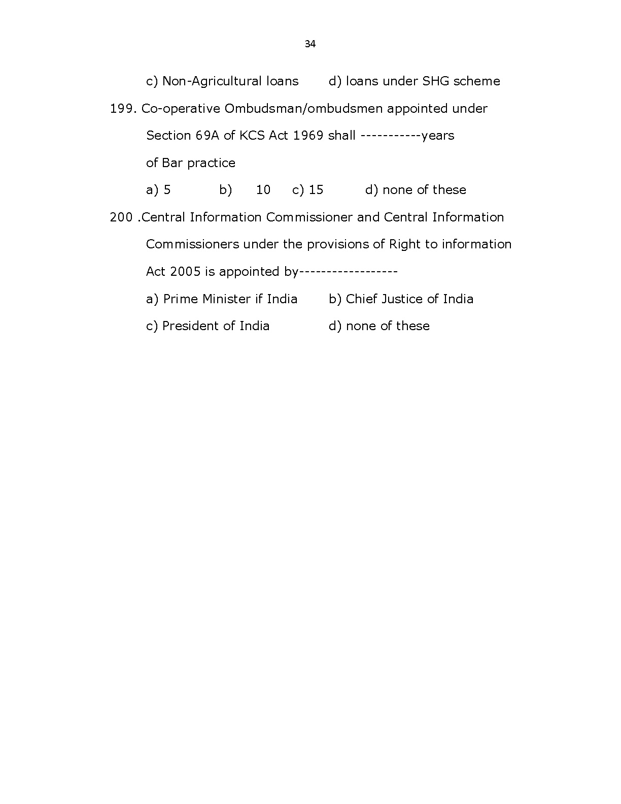 Kerala Co operative bank recruitment Sample Question Paper - Notification Image 34
