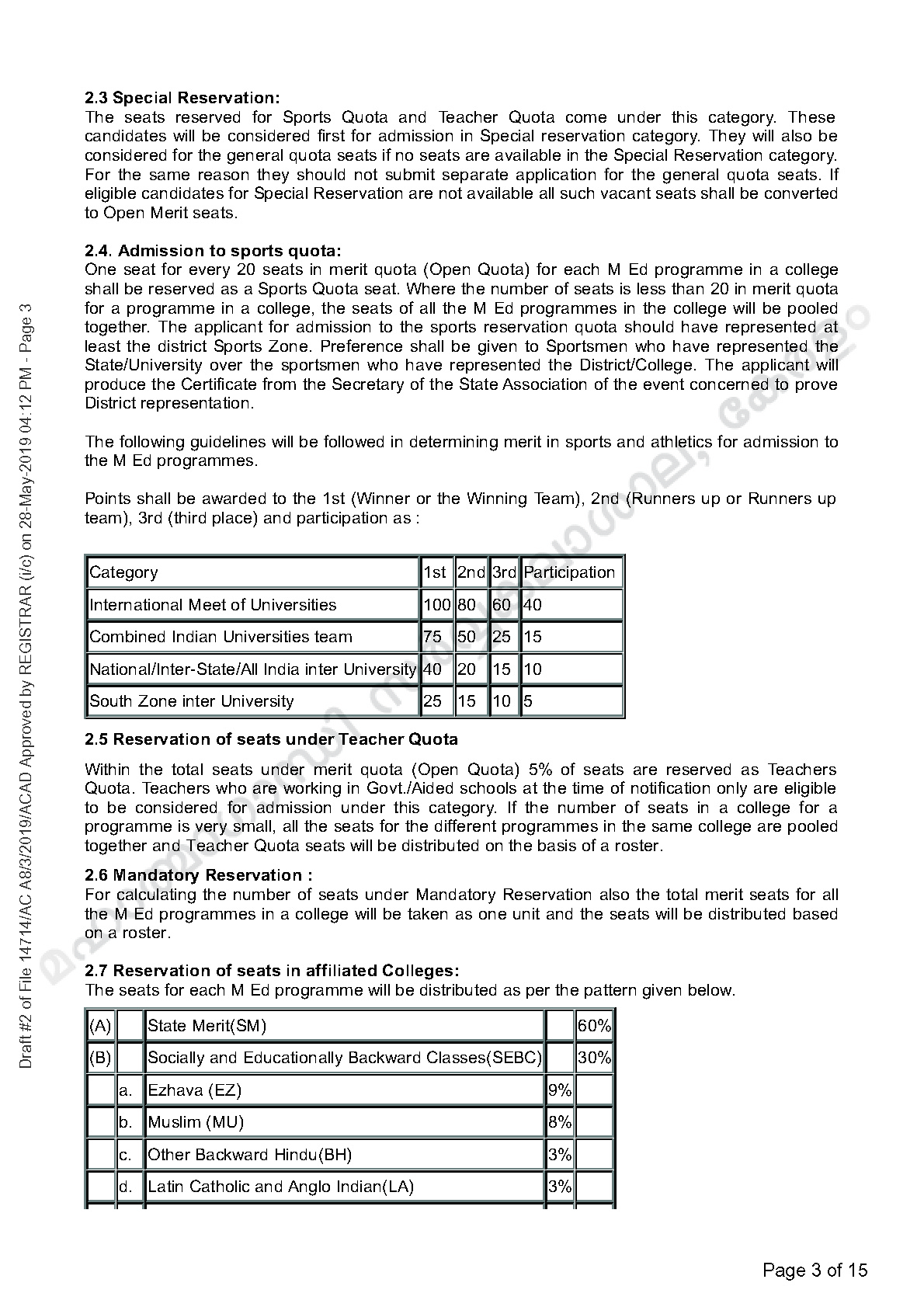 MG University M Ed Prospectus and Application form 2019 2020 - Notification Image 3