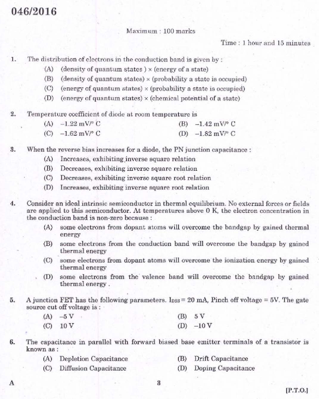 Kerala PSC Vocational Teacher Exam Question Code 462016 1