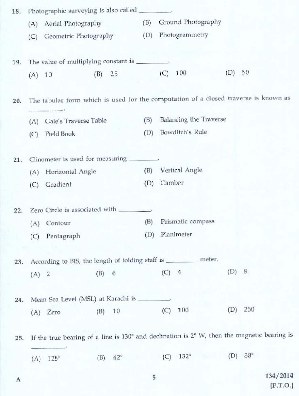 Kerala PSC Work Superintendent Exam Code 1342014 3