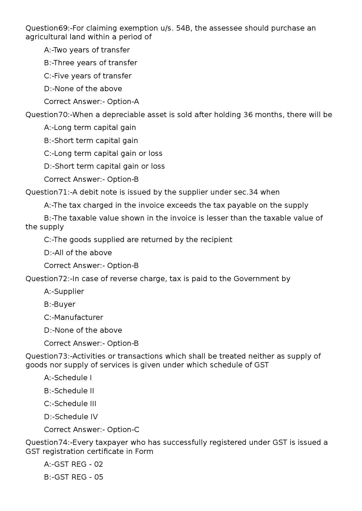 Deputy Manager Finance Accounts and Secretarial Exam 122024OL 15