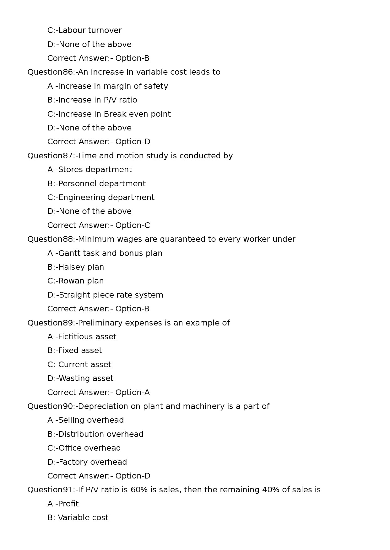 Deputy Manager Finance Accounts and Secretarial Exam 122024OL 18