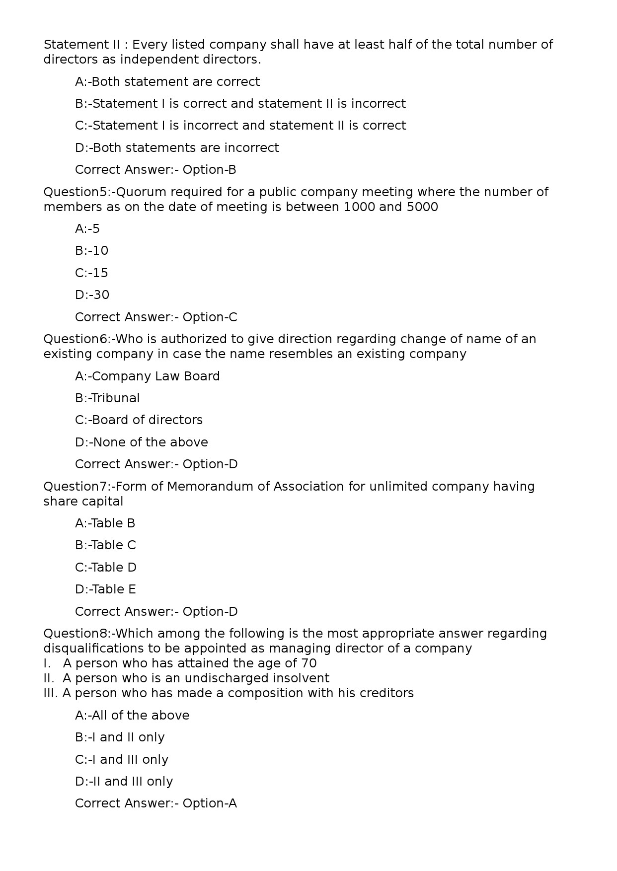 Deputy Manager Finance Accounts and Secretarial Exam 122024OL 2