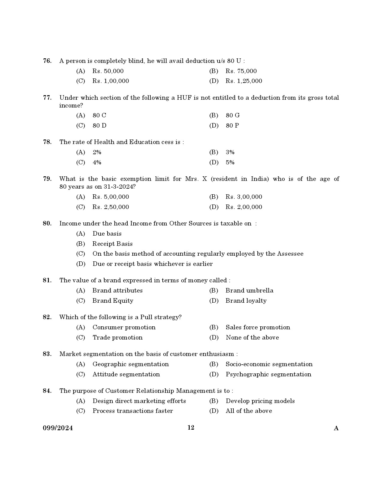 KPSC Accountant Grade III Exam 2024 Code 0992024 10