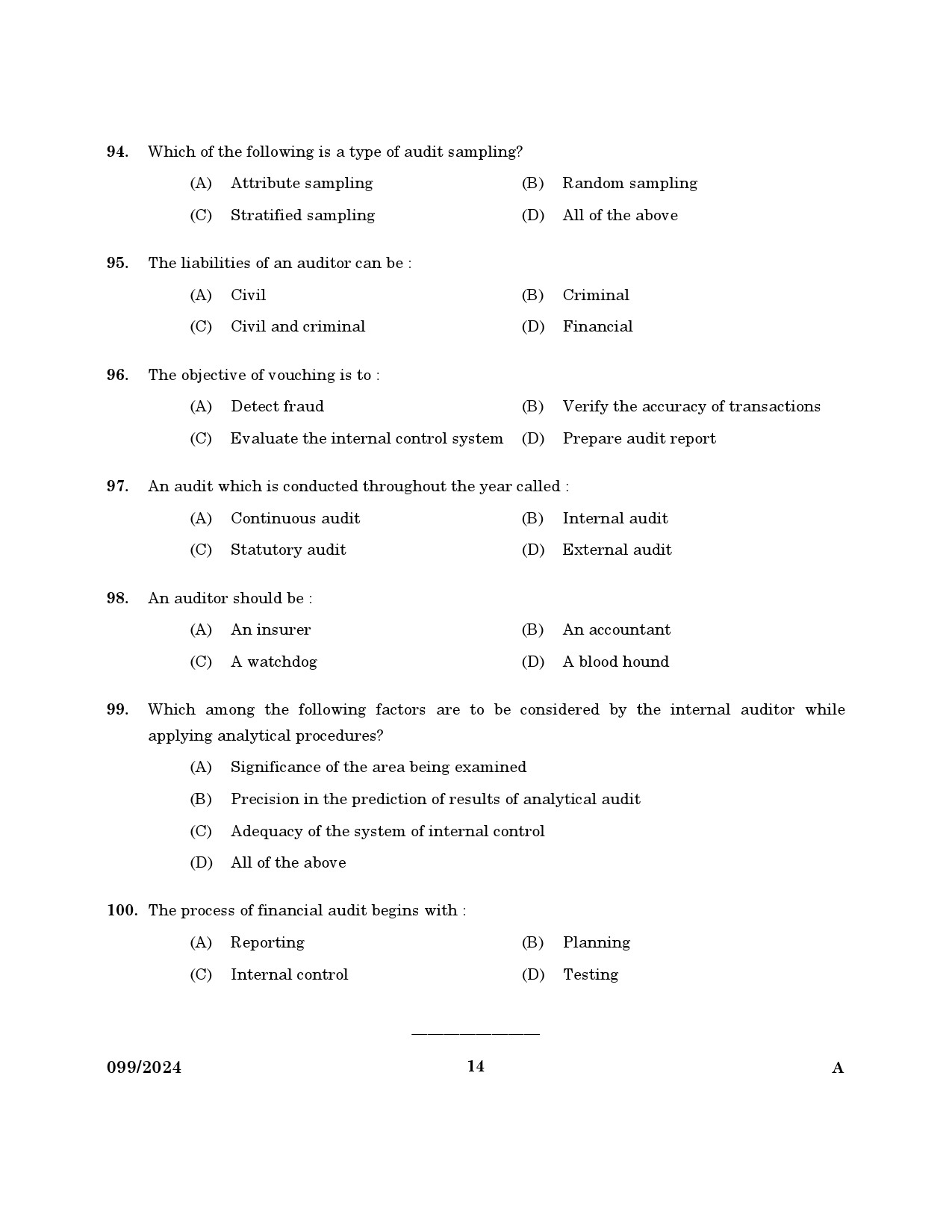 KPSC Accountant Grade III Exam 2024 Code 0992024 12