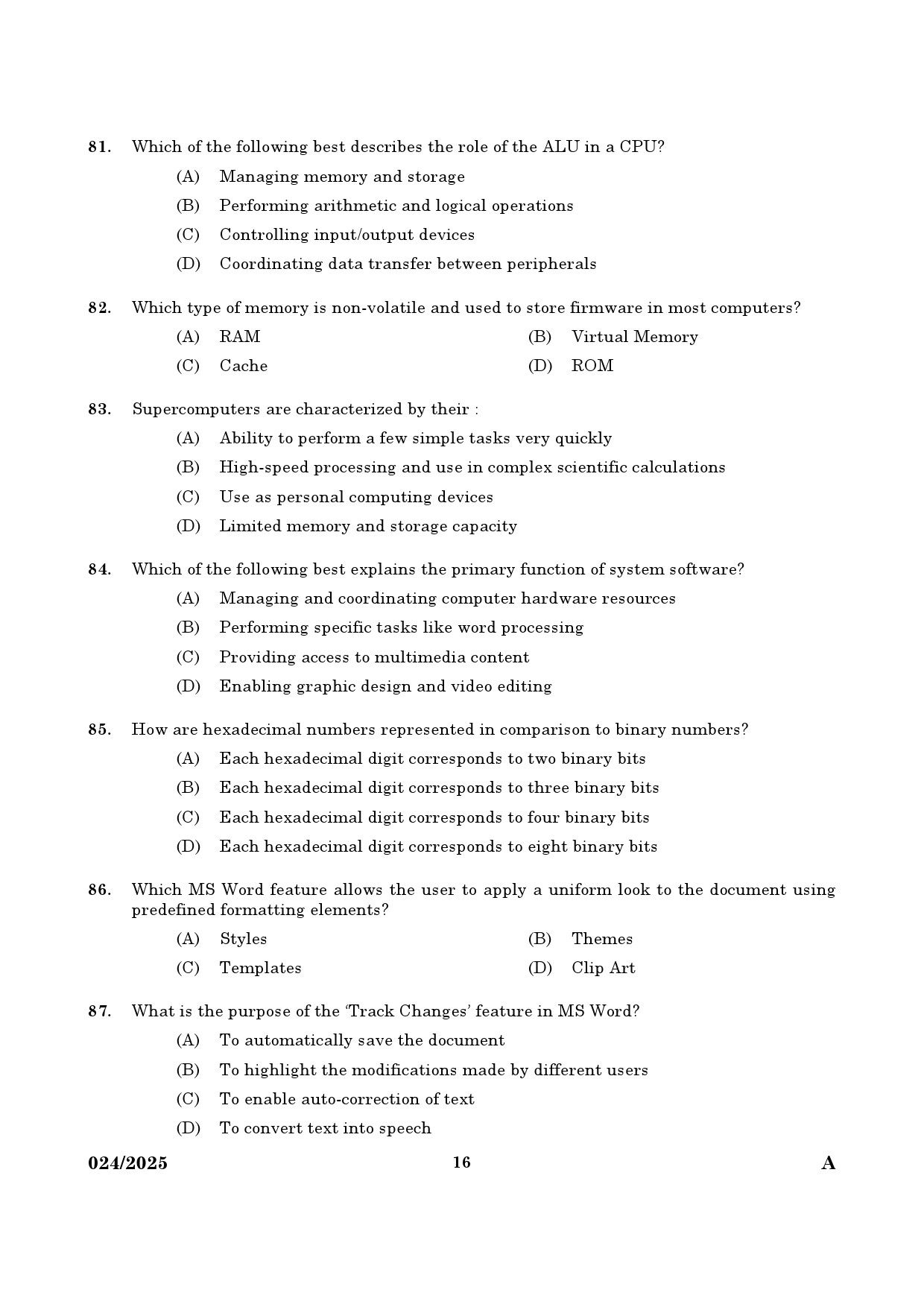 KPSC Accountant Kerafed Exam 2025 Code 242025 14