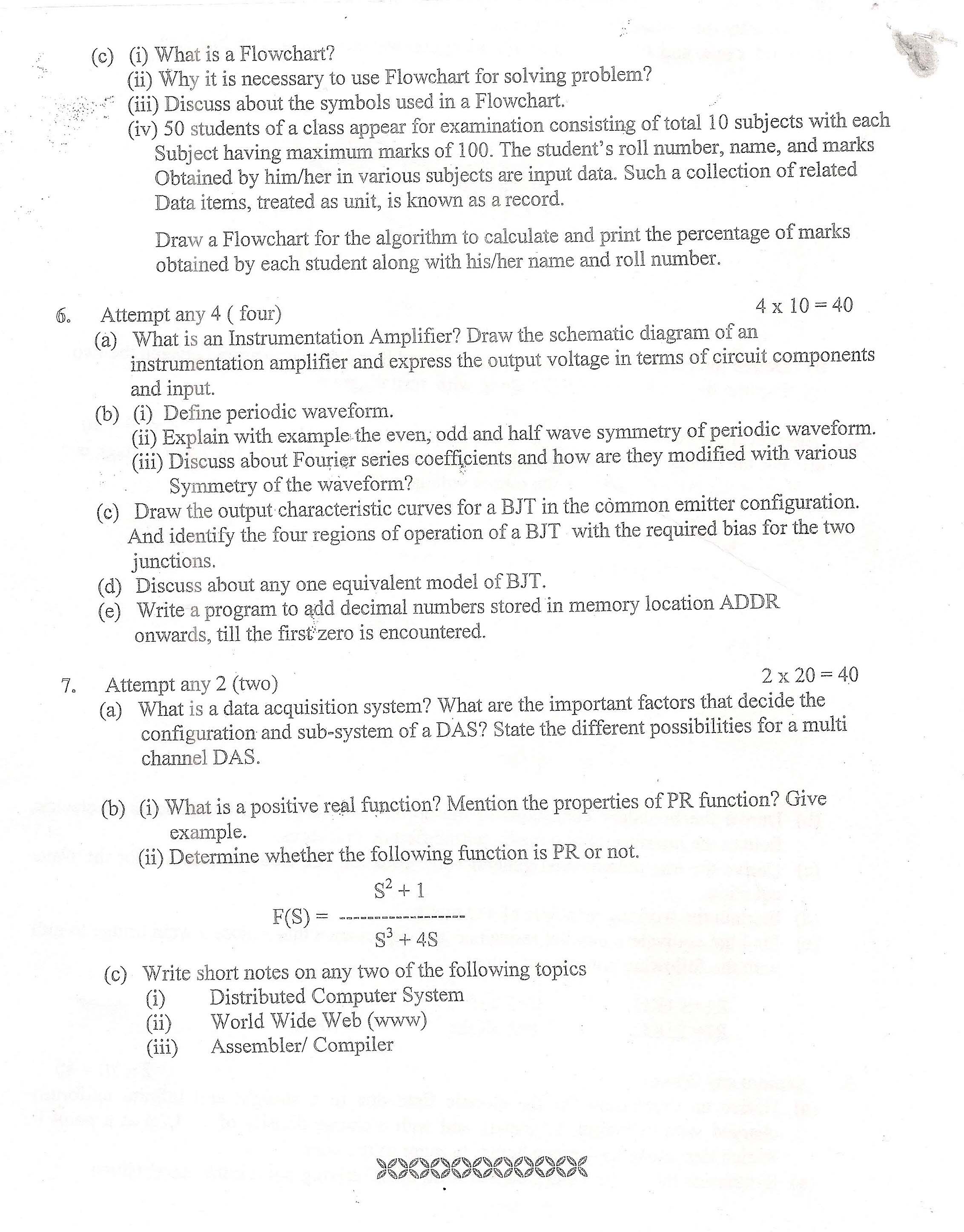 APPSC AE Electrical Exam 2012 Electronics and Telecommunication Paper I 4