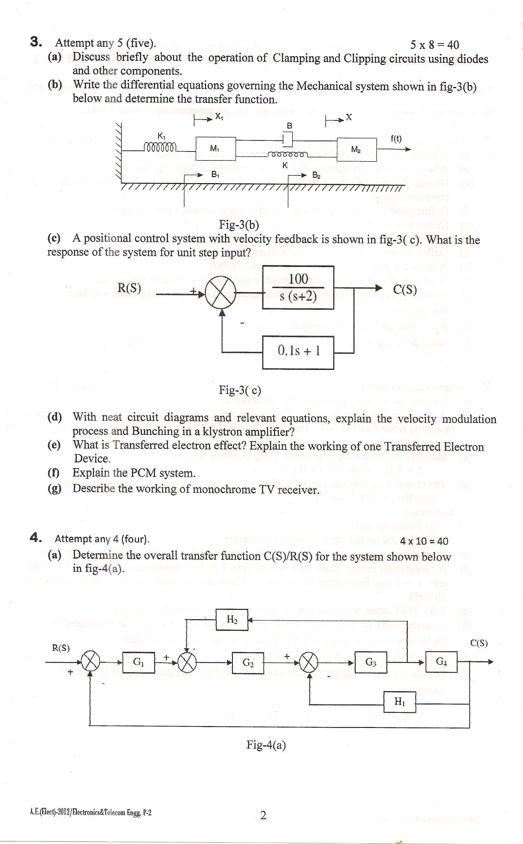 APPSC AE Electrical Exam 2012 Electronics and Telecommunication Paper II 2