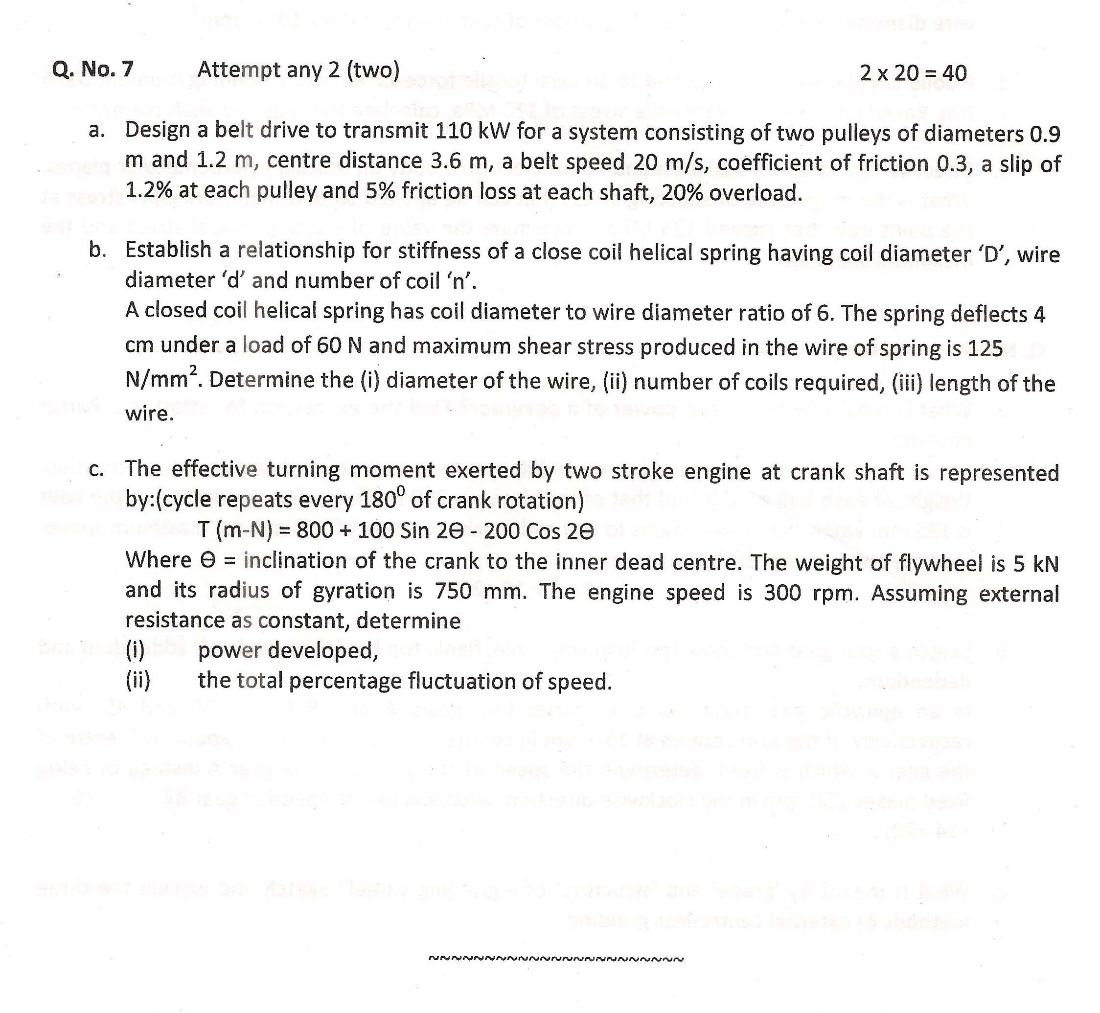 APPSC AE Electrical Exam 2012 Mechanical Engineering Paper II 4