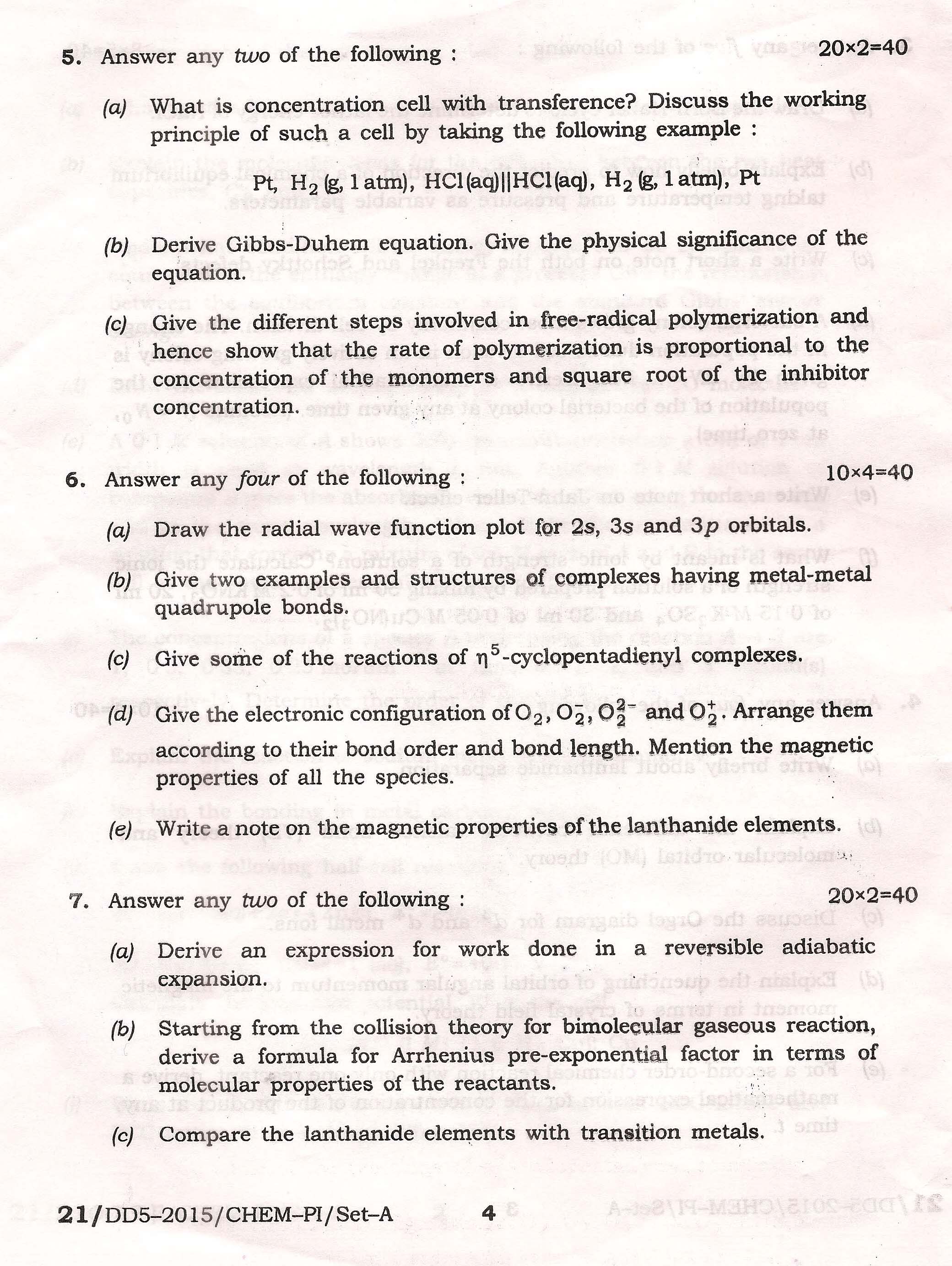 APPSC Combined Competitive Main Exam 2015 Chemistry Paper I 4