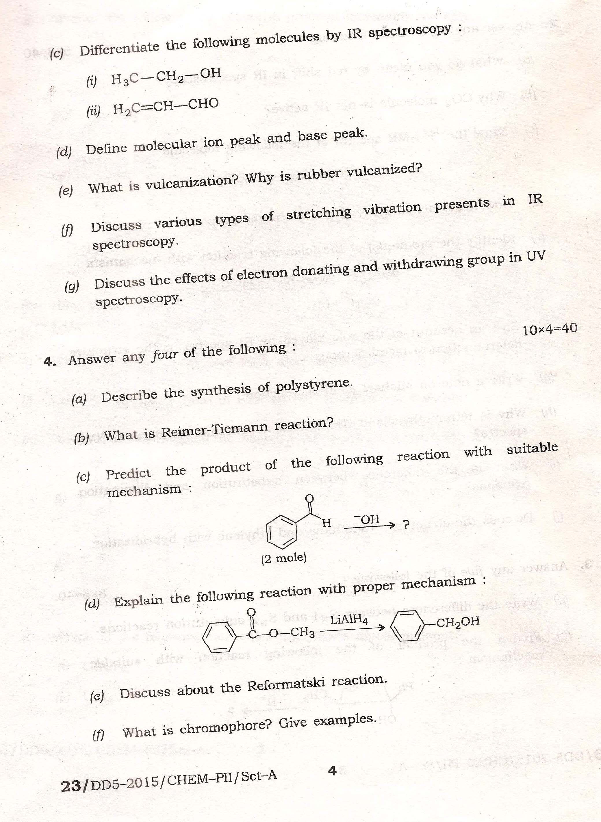 APPSC Combined Competitive Main Exam 2015 Chemistry Paper II 4