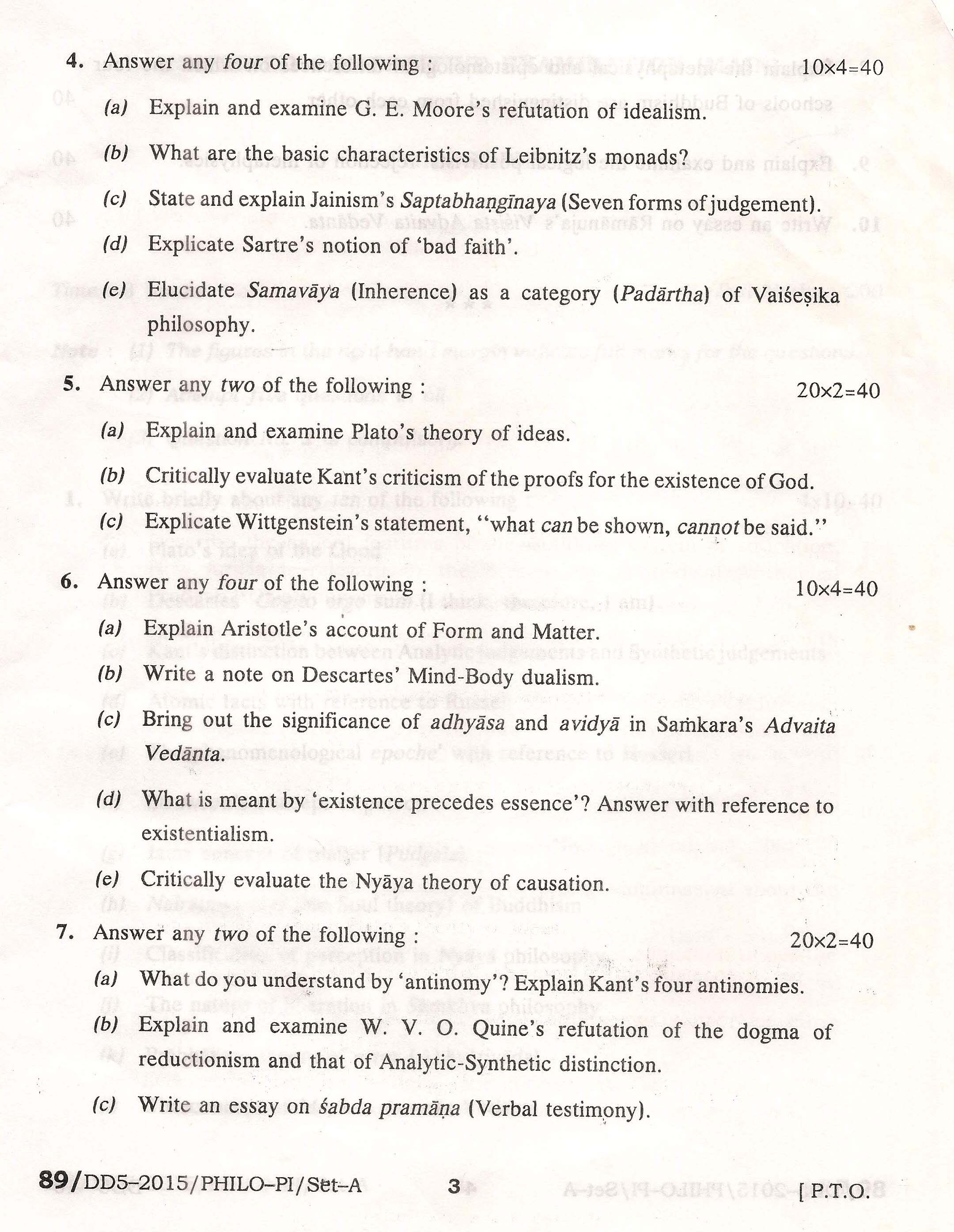 APPSC Combined Competitive Main Exam 2015 Philosophy Paper I 3