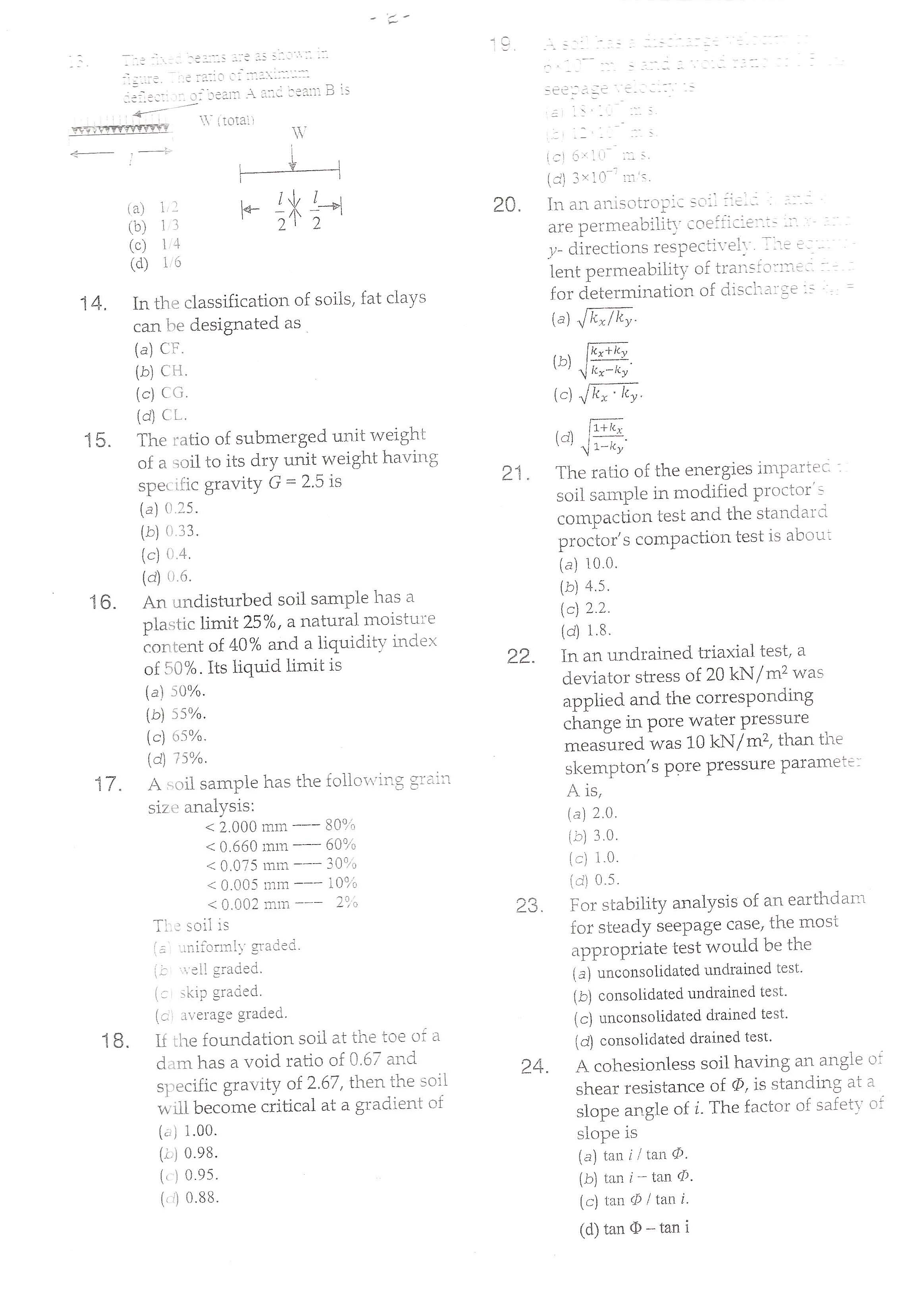 APPSC Combined Competitive Prelims Exam 2013 Civil Engineering 3