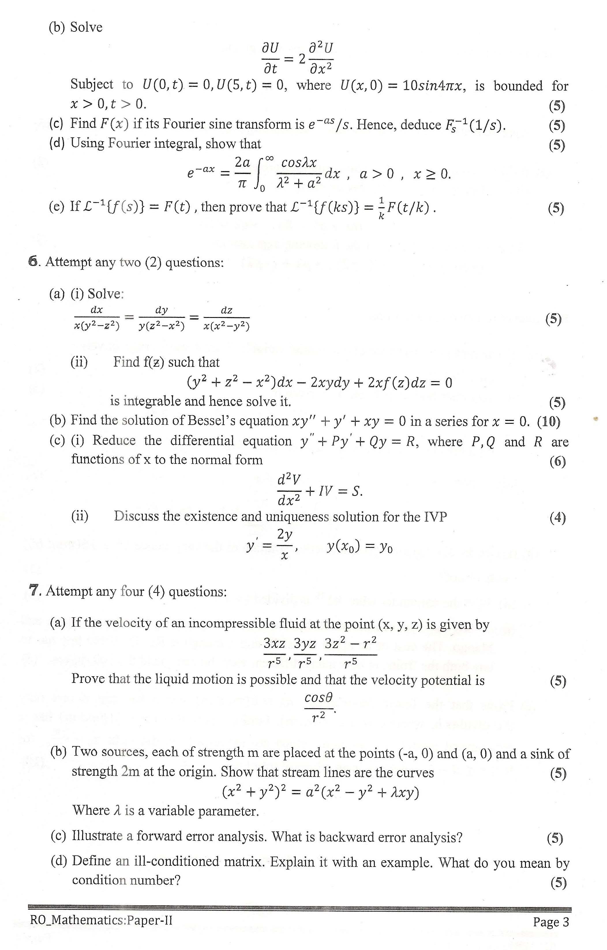 APPSC Research Officer Mathematics Paper II Exam Question Paper 2014 3