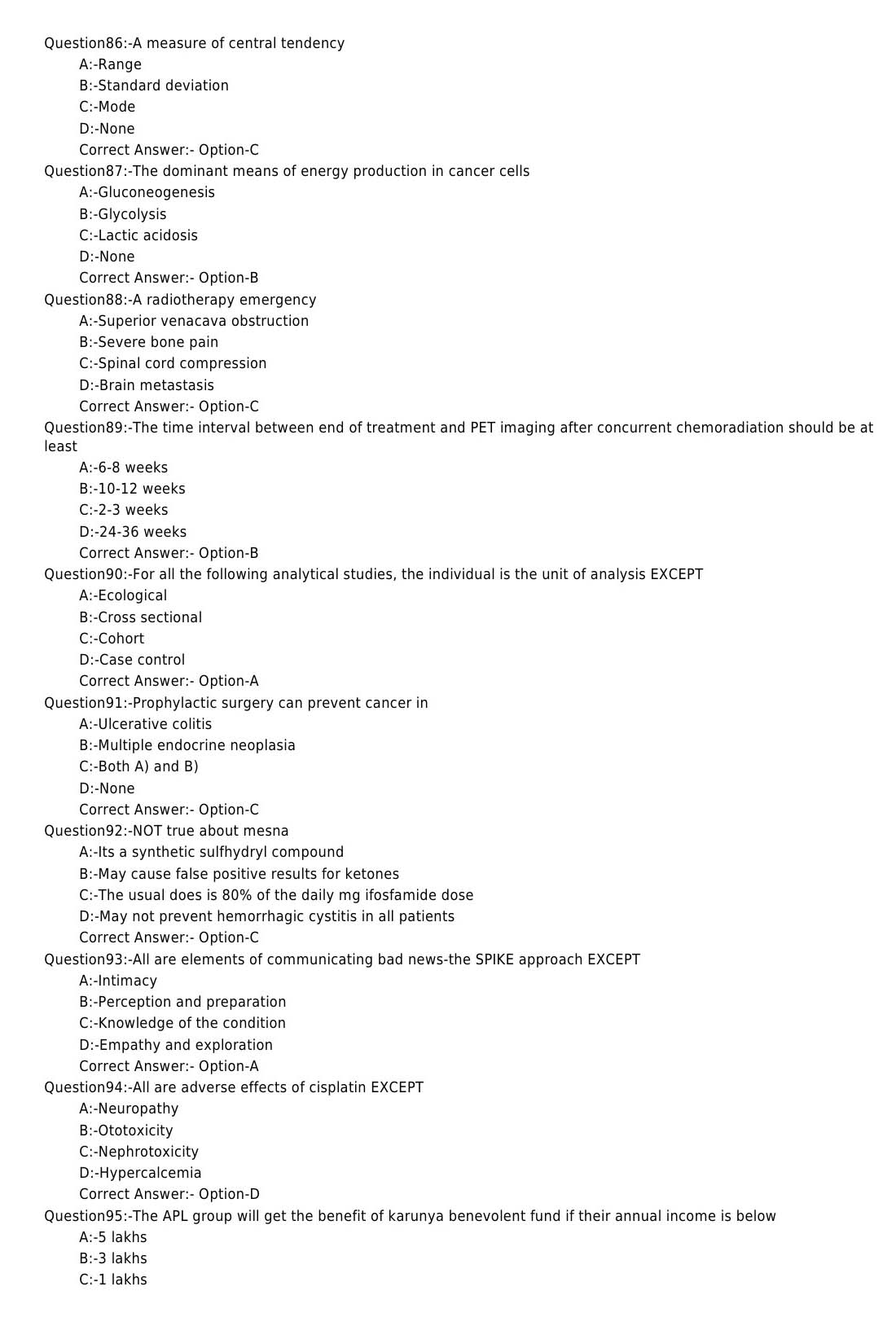 KPSC Assistant Professor Radiotherapy Exam 2018 Code 622018OL 10