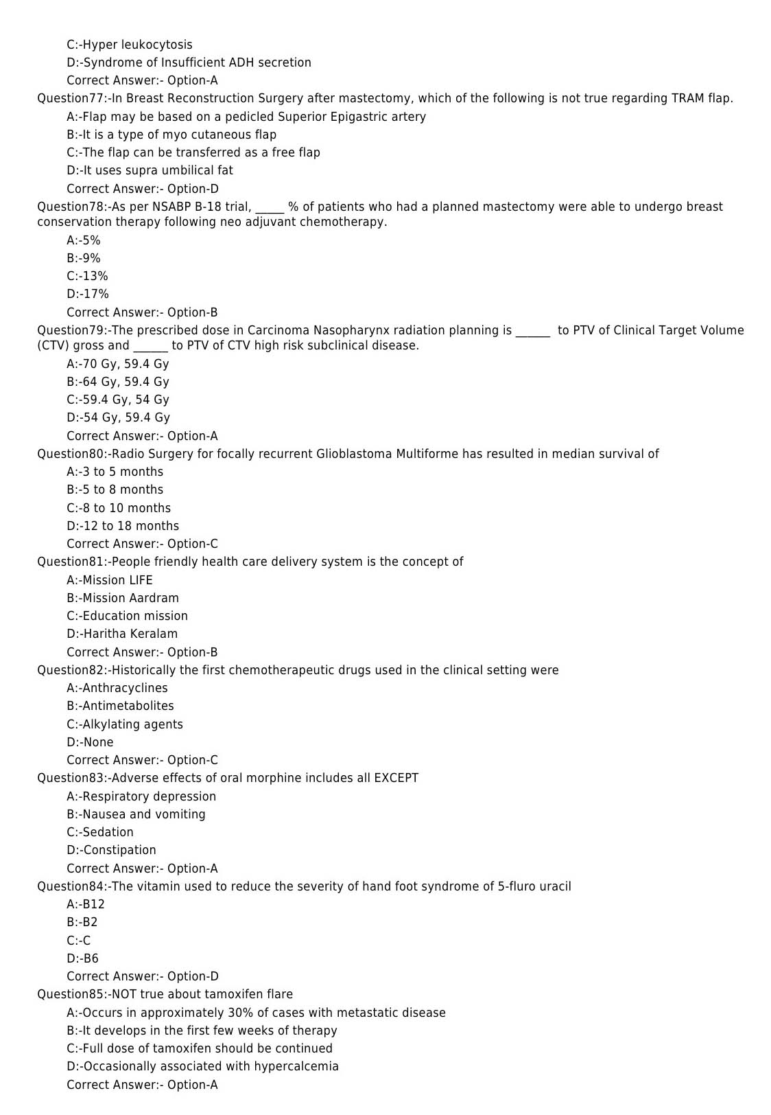 KPSC Assistant Professor Radiotherapy Exam 2018 Code 622018OL 9