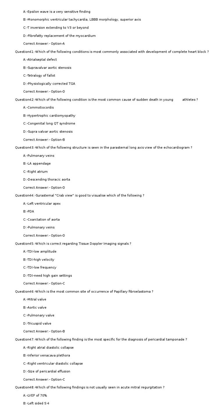 KPSC Assistant Professor in Cardiology Exam 2021 Code 22021OL 6