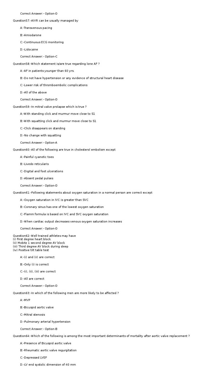 KPSC Assistant Professor in Cardiology Exam 2021 Code 22021OL 8