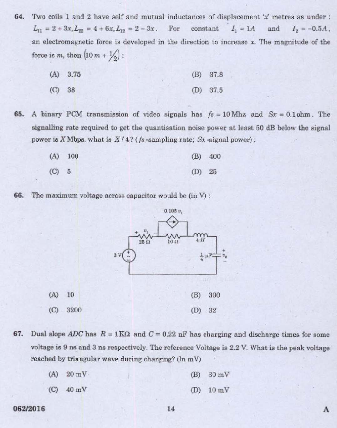 KPSC Assistant Professor Electronics and Communication Engineering Exam 0622016 12