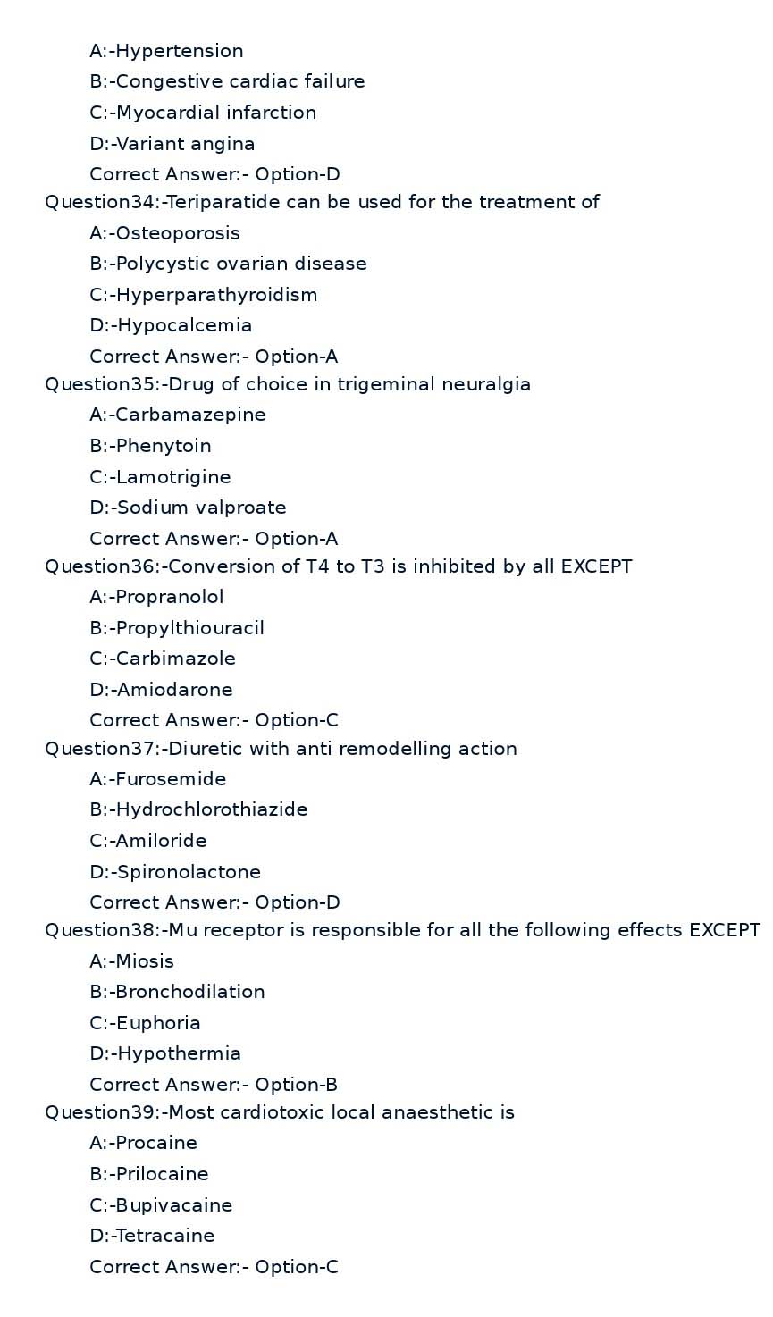 KPSC Assistant Professor Pharmacology Medicine Exam 2019 Code 212019OL 6