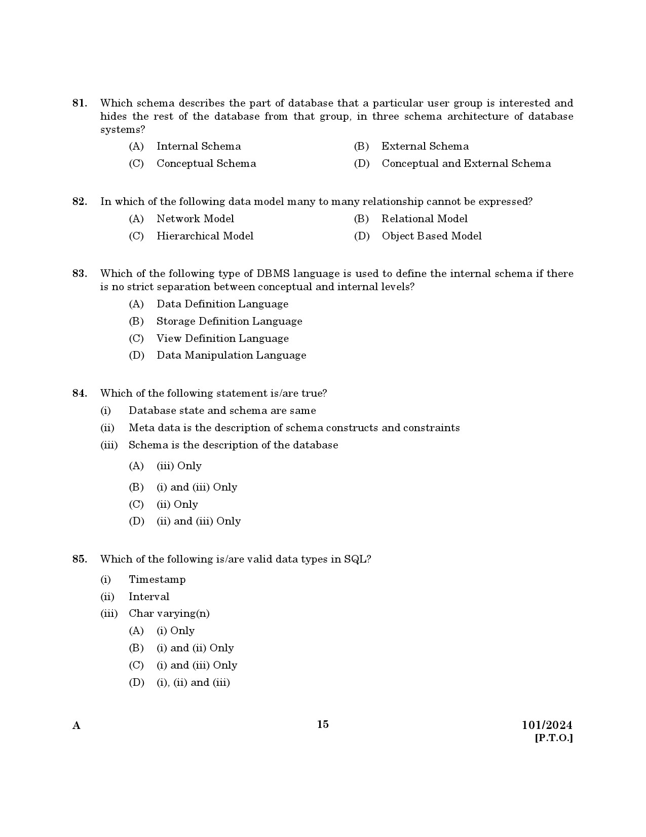 KPSC Computer Operator Exam 2024 Code 101 2024 13