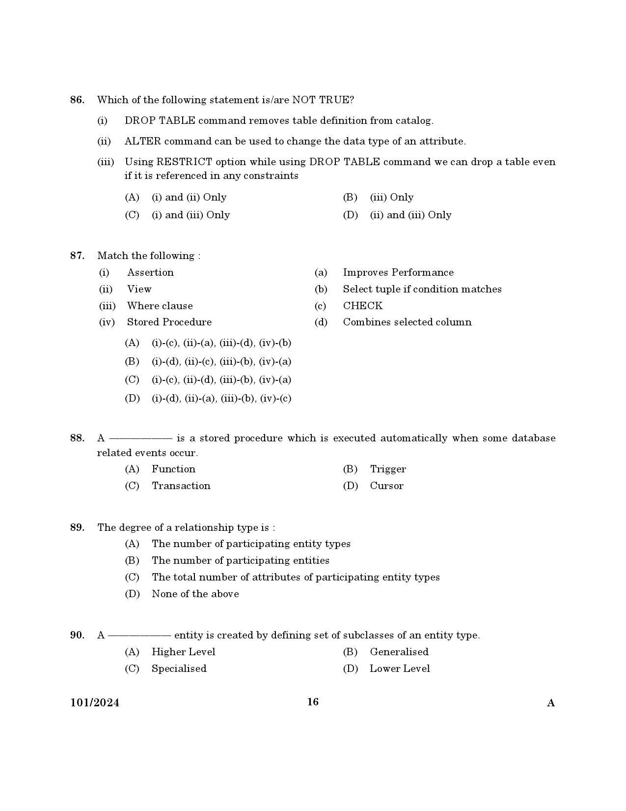 KPSC Computer Operator Exam 2024 Code 101 2024 14