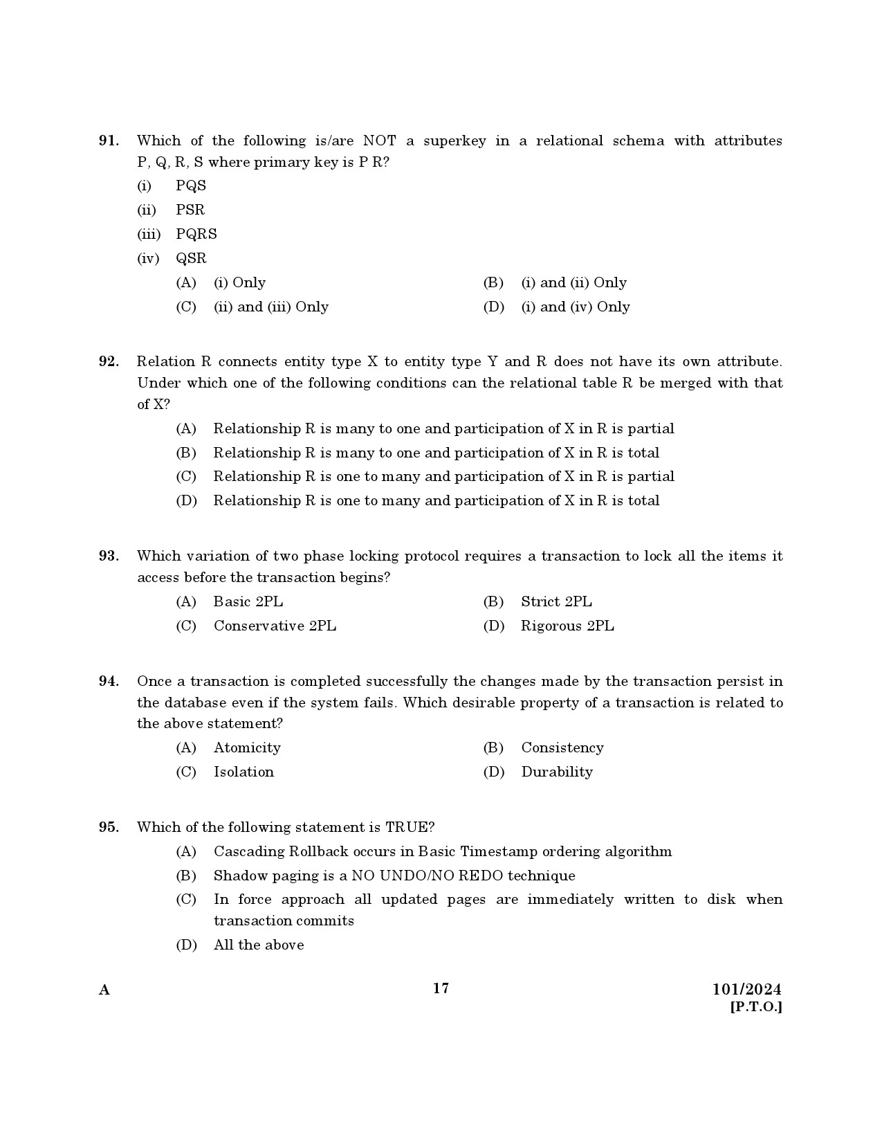 KPSC Computer Operator Exam 2024 Code 101 2024 15