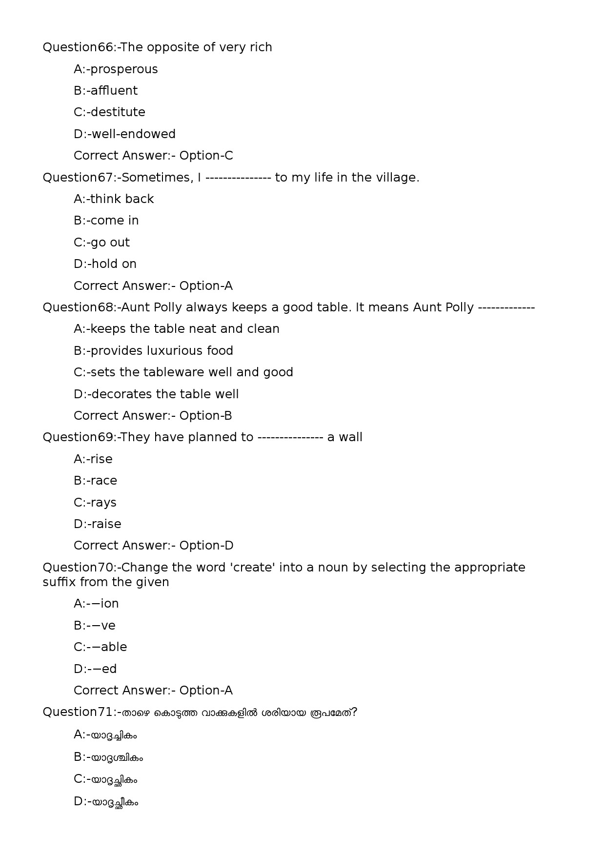 KPSC Computer Operator Malayalam Exam 2022 Code 822023OL 25