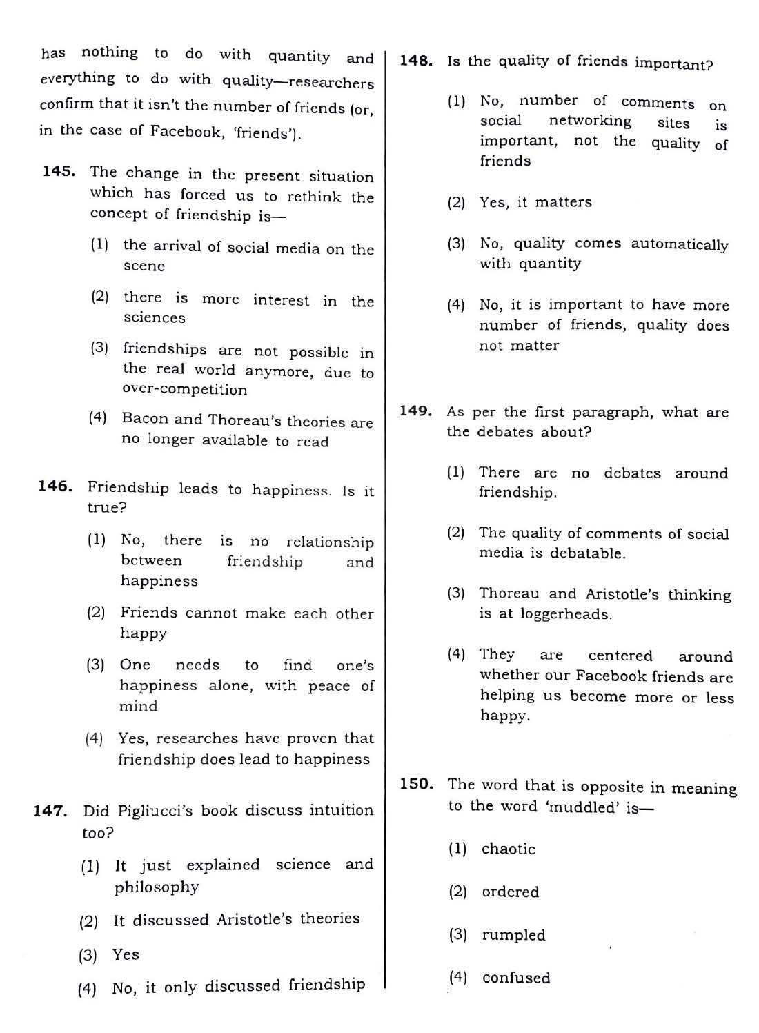 CTET December 2018 Paper 2 Part V Language II English 6