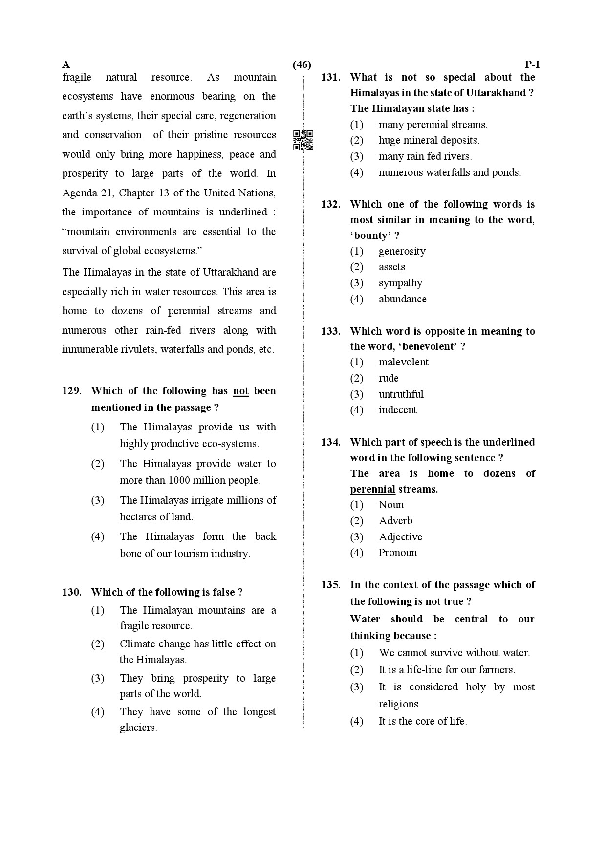 CTET December 2019 Paper 1 Part V Language II English 3