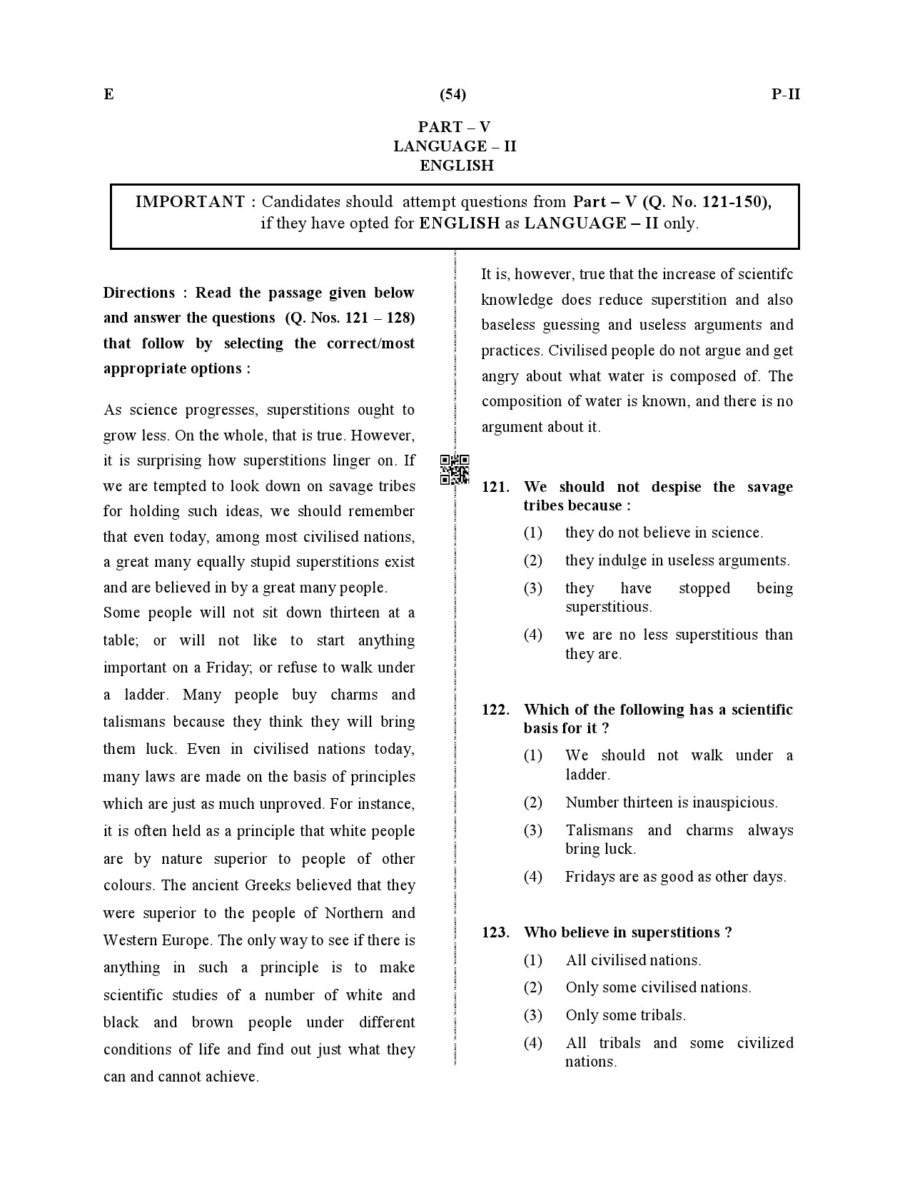 CTET December 2019 Paper 2 Part V Language II English 1