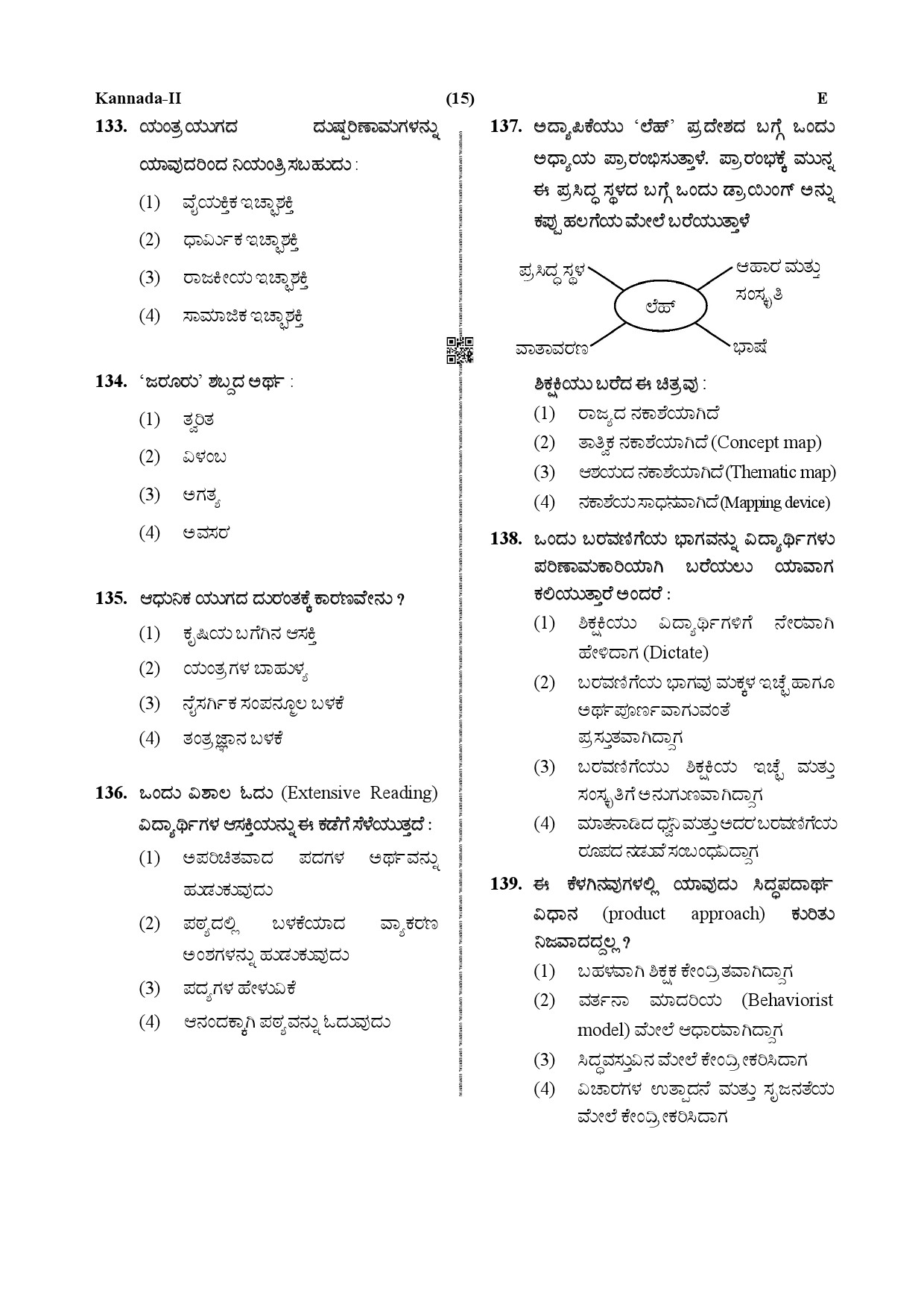 CTET December 2019 Paper 2 Part V Language II Kannada 5