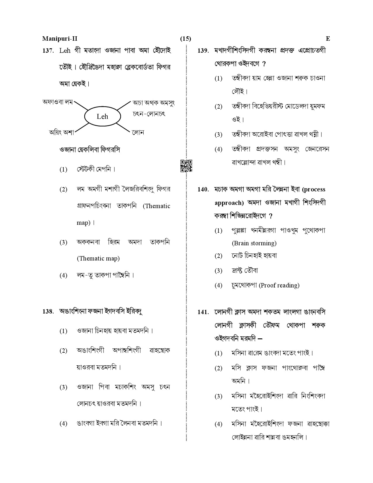 CTET December 2019 Paper 2 Part V Language II Manipuri 5