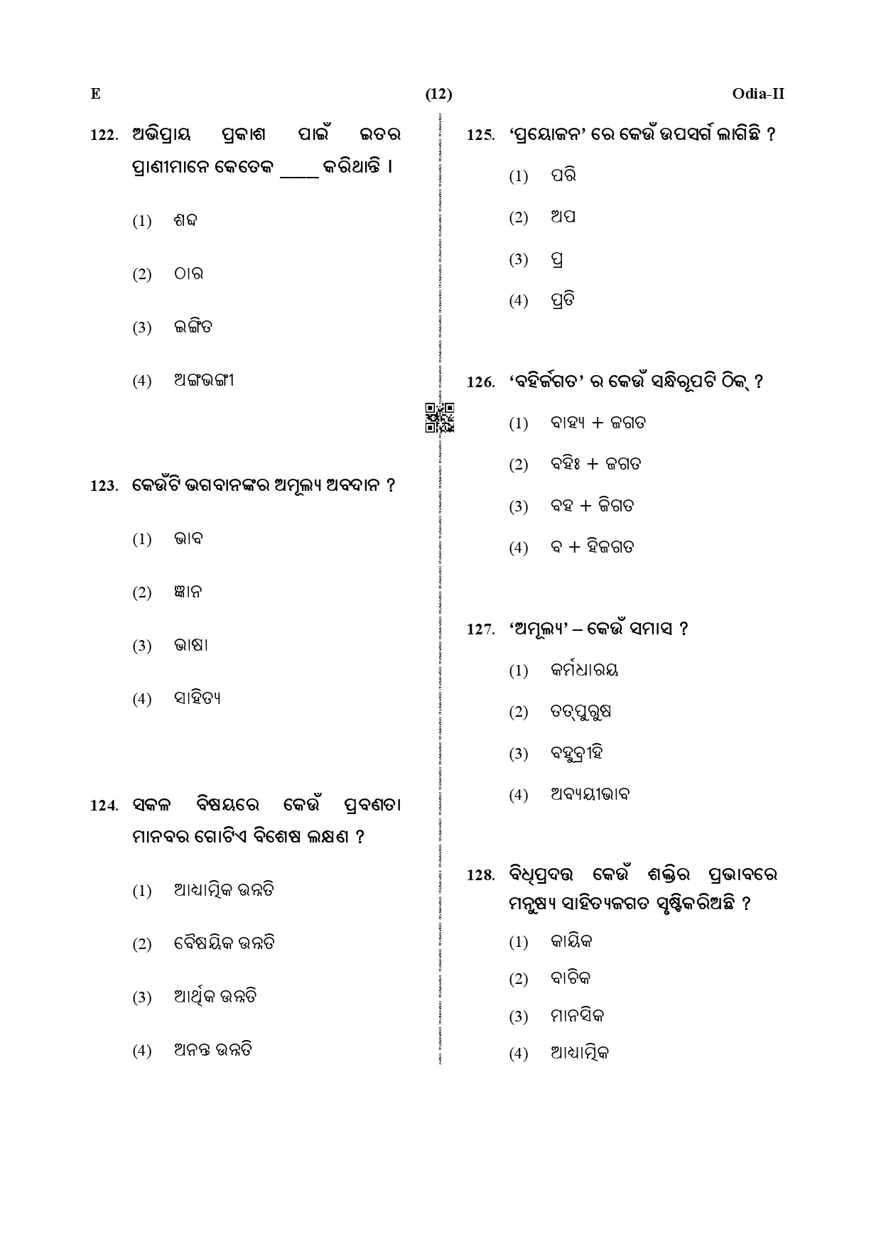 CTET December 2019 Paper 2 Part V Language II Odia 2