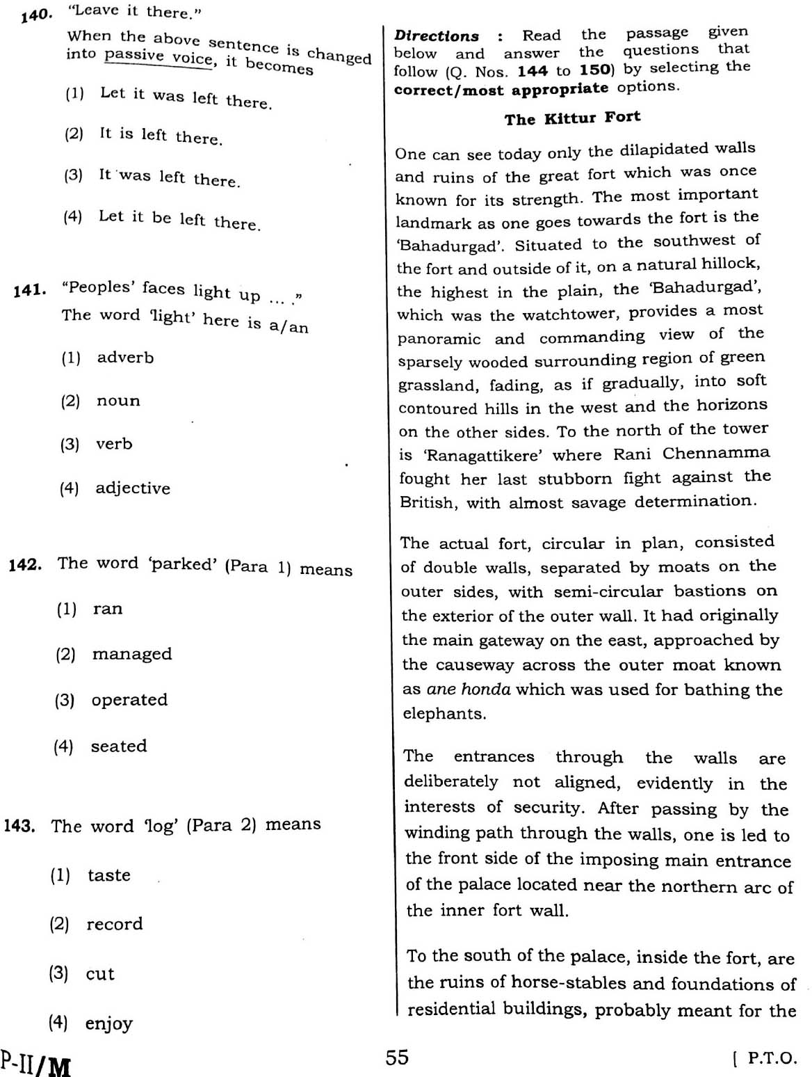 CTET February 2016 Paper 2 Part V Language II English 4