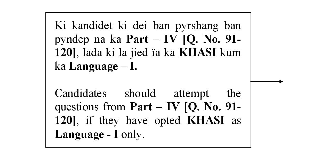 CTET January 2021 Paper 1 Part IV Language I Khasi 1