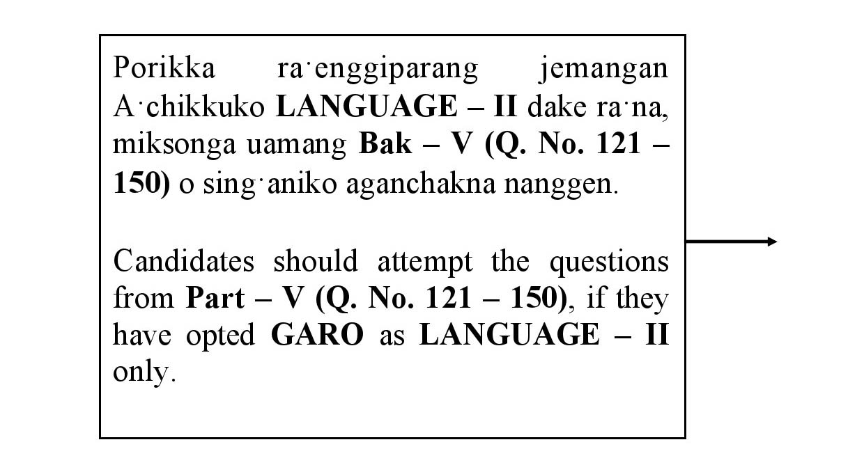 CTET January 2021 Paper 1 Part V Language II Garo 1