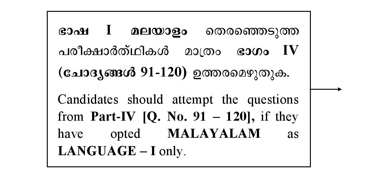 CTET January 2021 Paper 2 Part IV Language I Malayalam 1