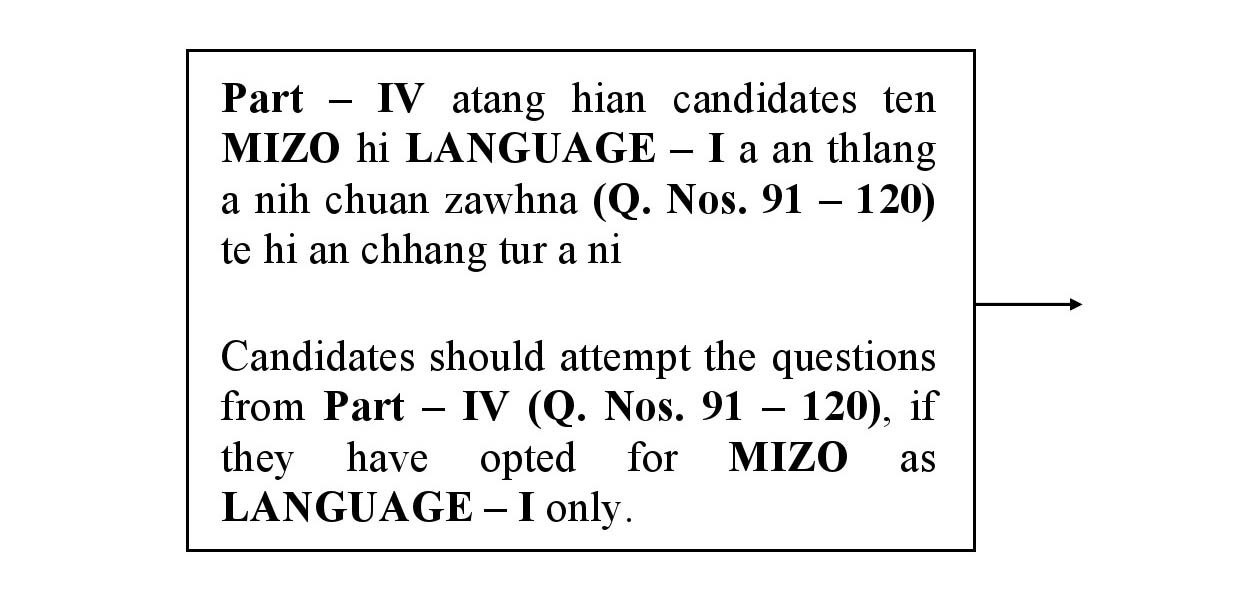 CTET January 2021 Paper 2 Part IV Language I Mizo 1