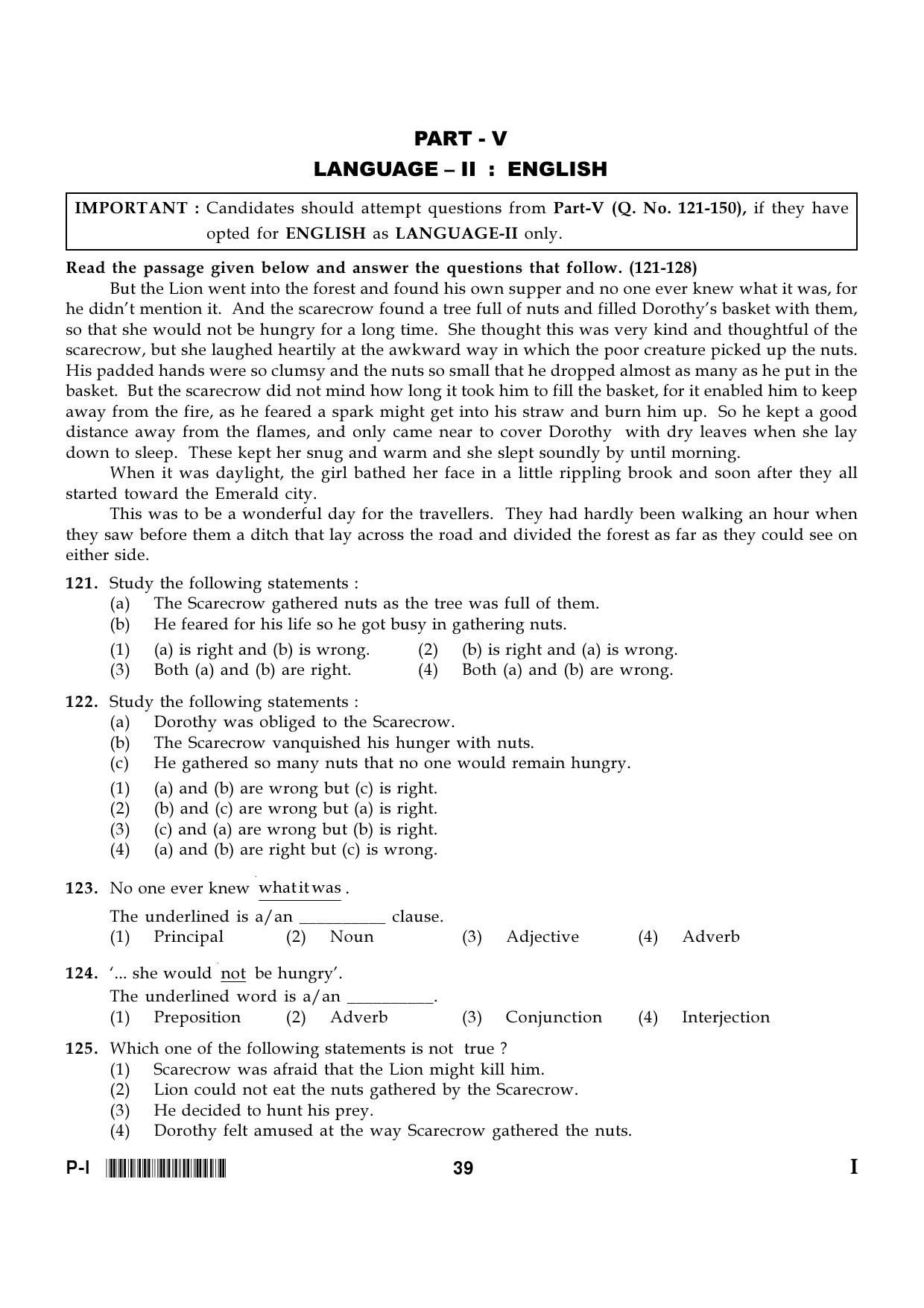 CTET January 2024 Paper I Part V Language II English 1