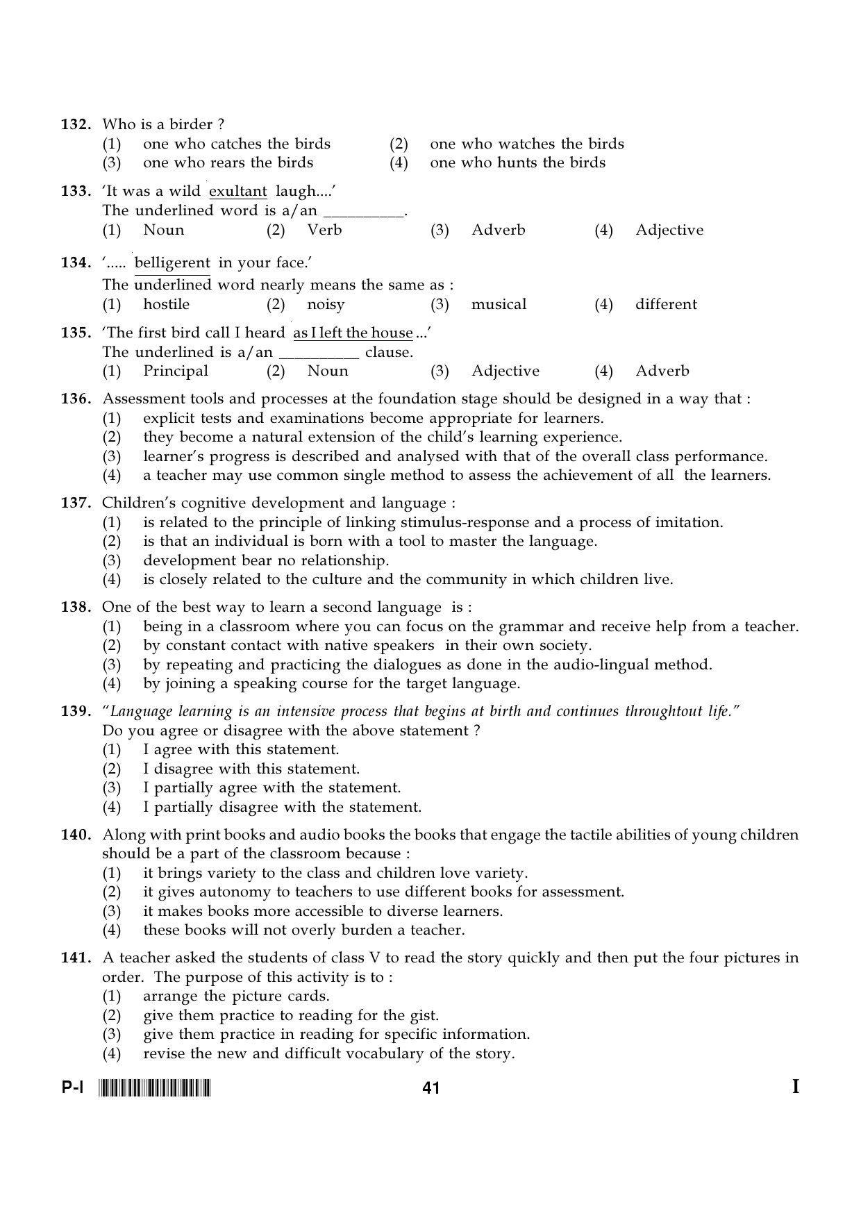 CTET January 2024 Paper I Part V Language II English 3