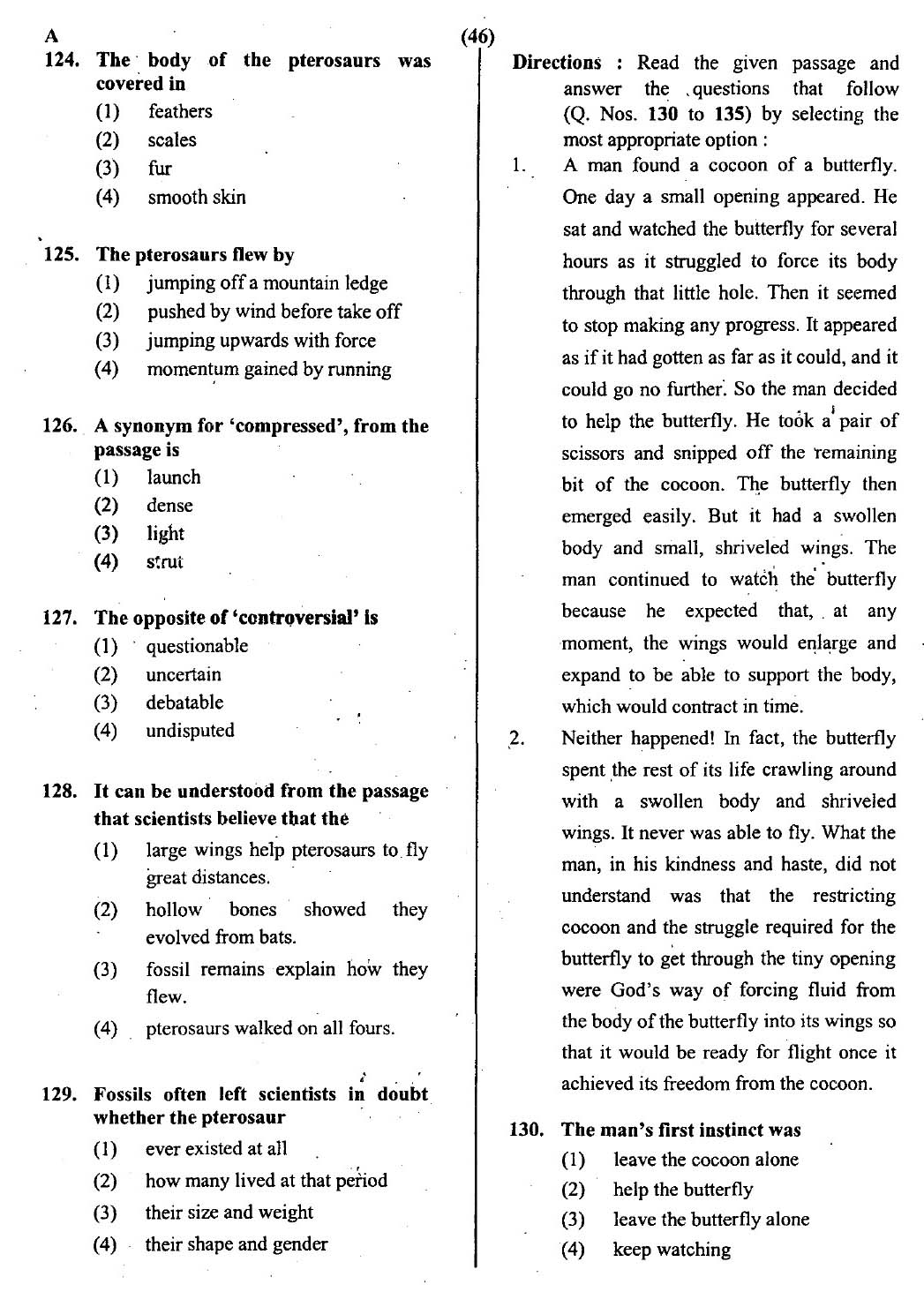 CTET July 2013 Paper 1 Part V Language II English 2