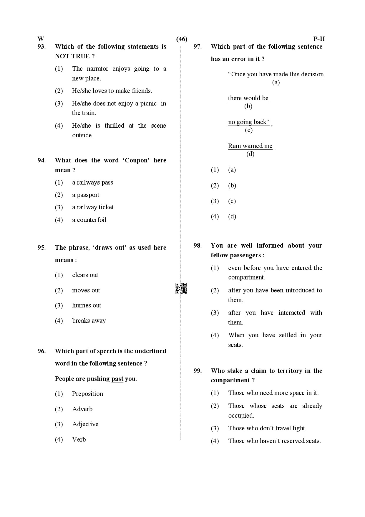 CTET July 2019 Paper 2 Part IV Language 1 English 2