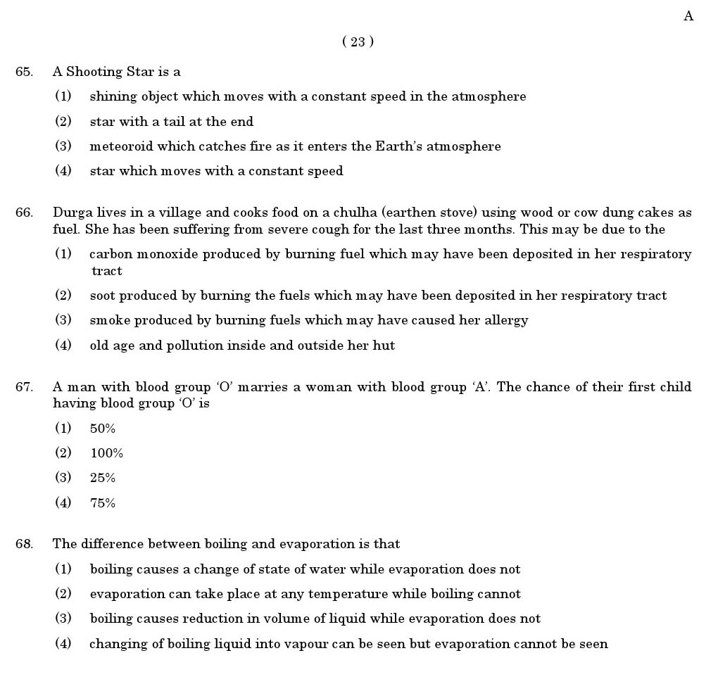 CTET June 2011 Paper 1 Part III Environmental Studies 2