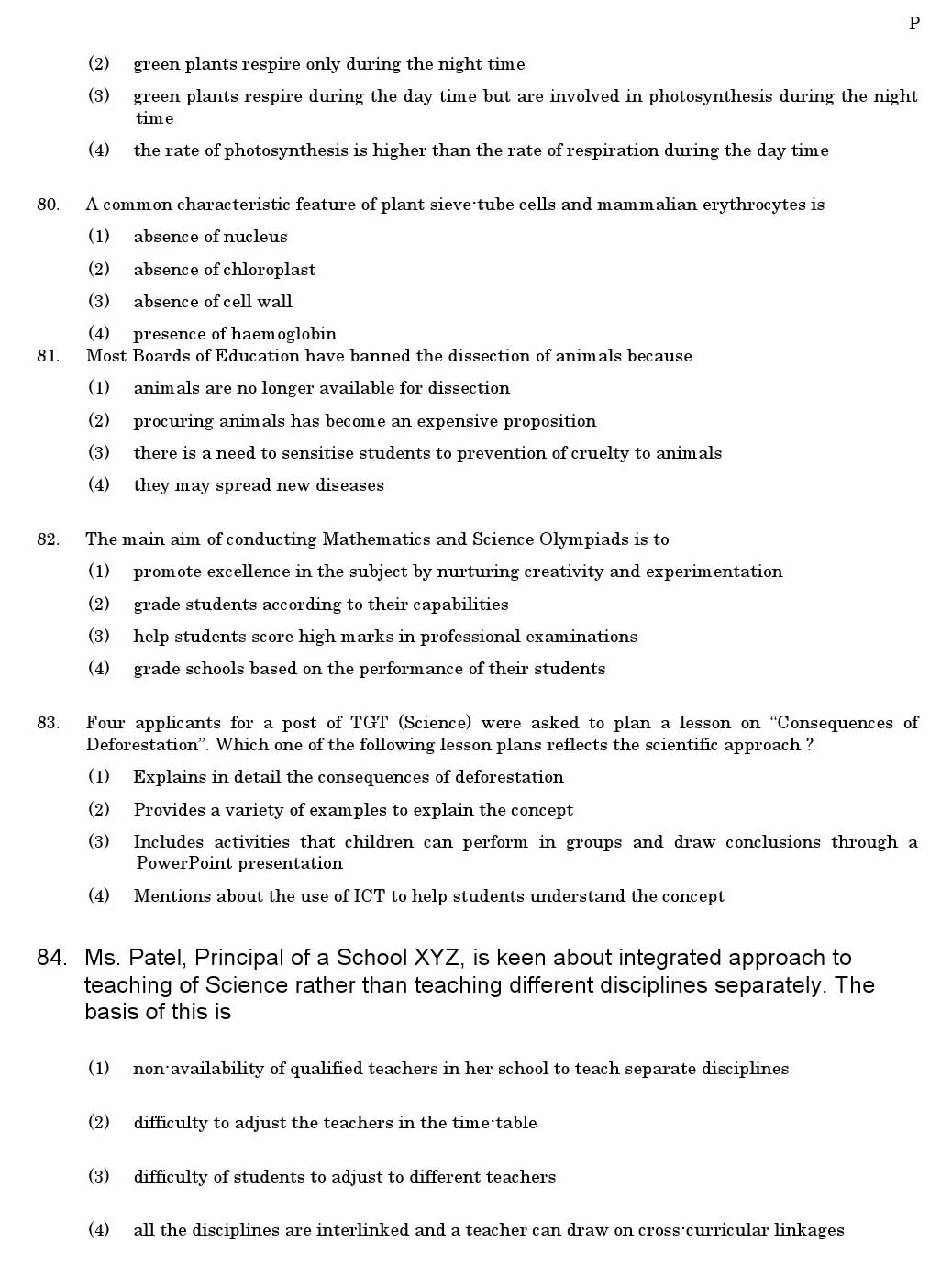 CTET June 2011 Paper 2 Part I Child Development and Pedagogy 8