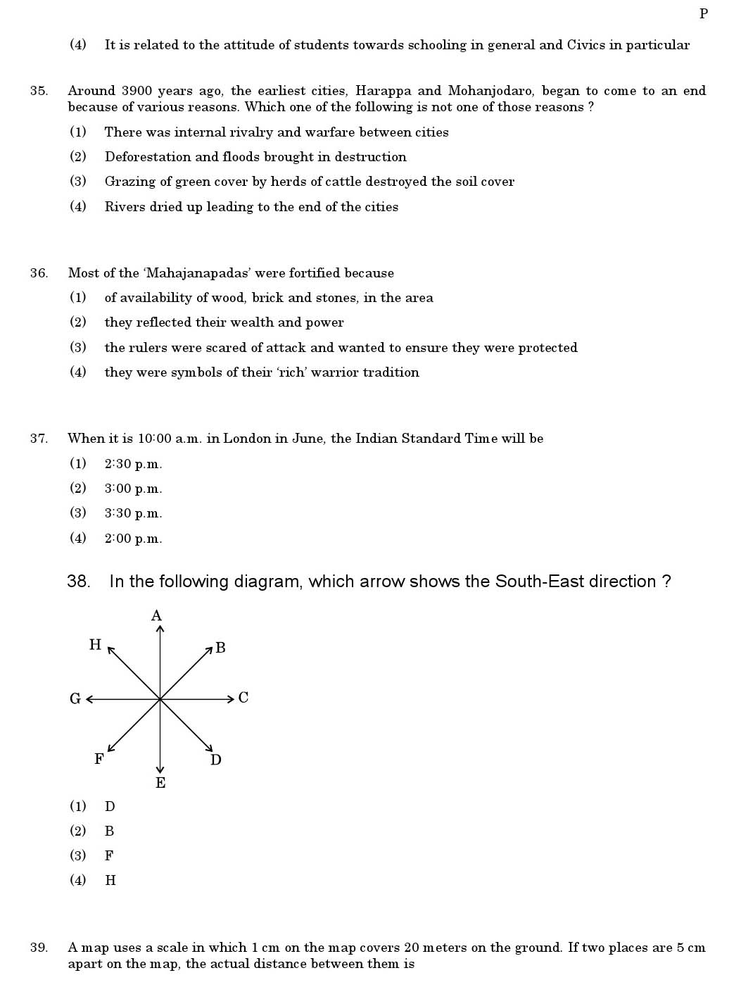 CTET June 2011 Paper 2 Part III Social Studies 2