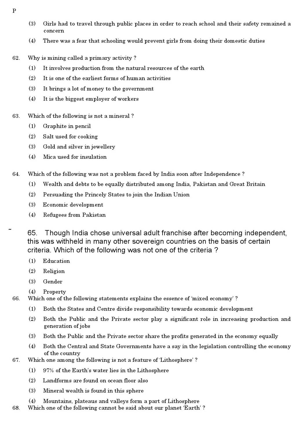 CTET June 2011 Paper 2 Part III Social Studies 7