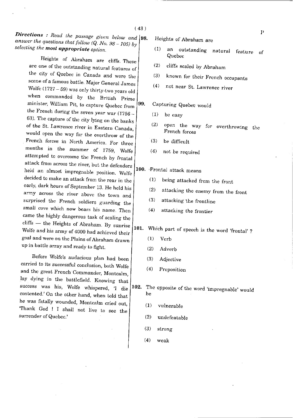 CTET May 2012 Paper 2 Part IV Language 1 English 2