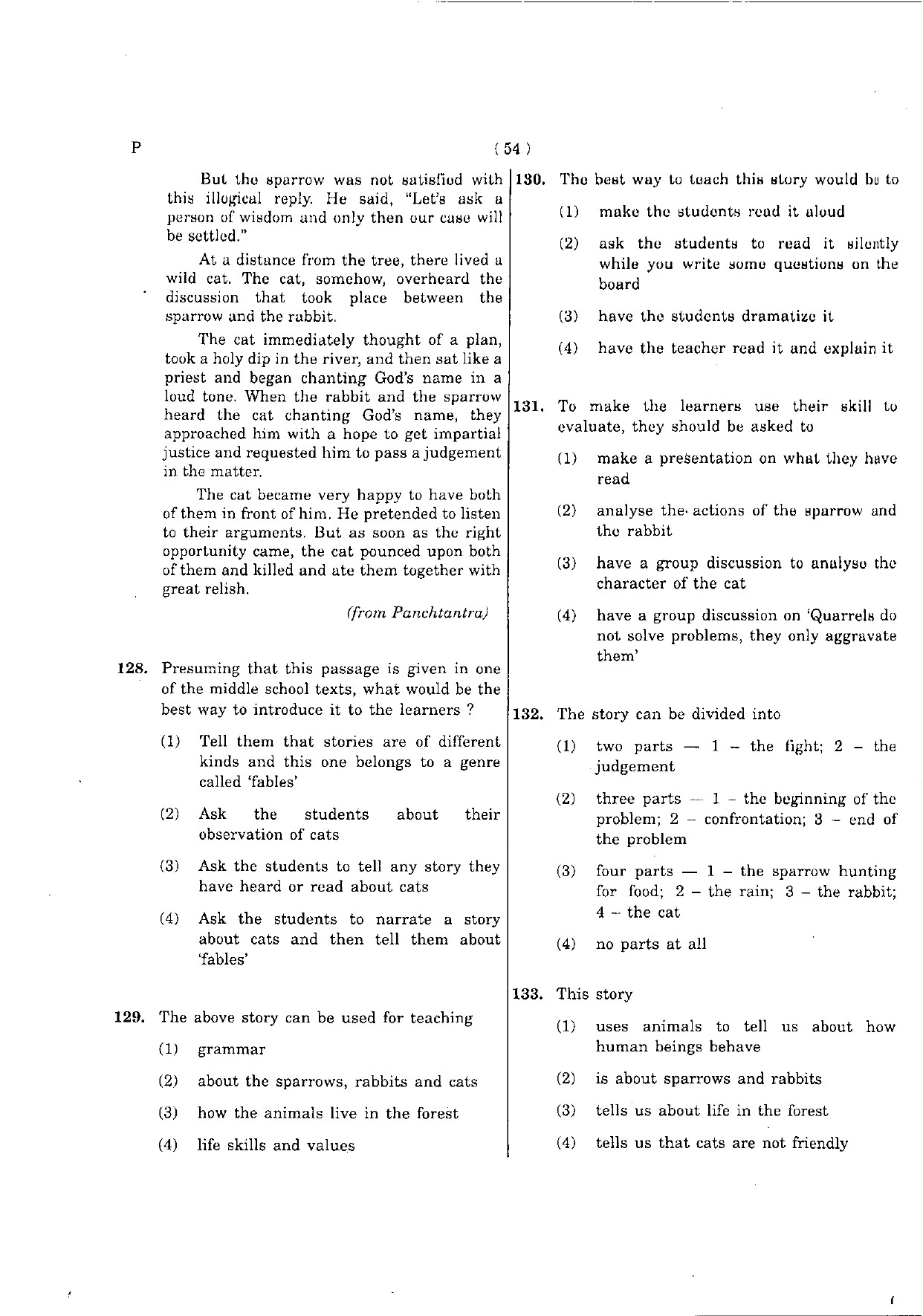 CTET May 2012 Paper 2 Part V Language II English 3