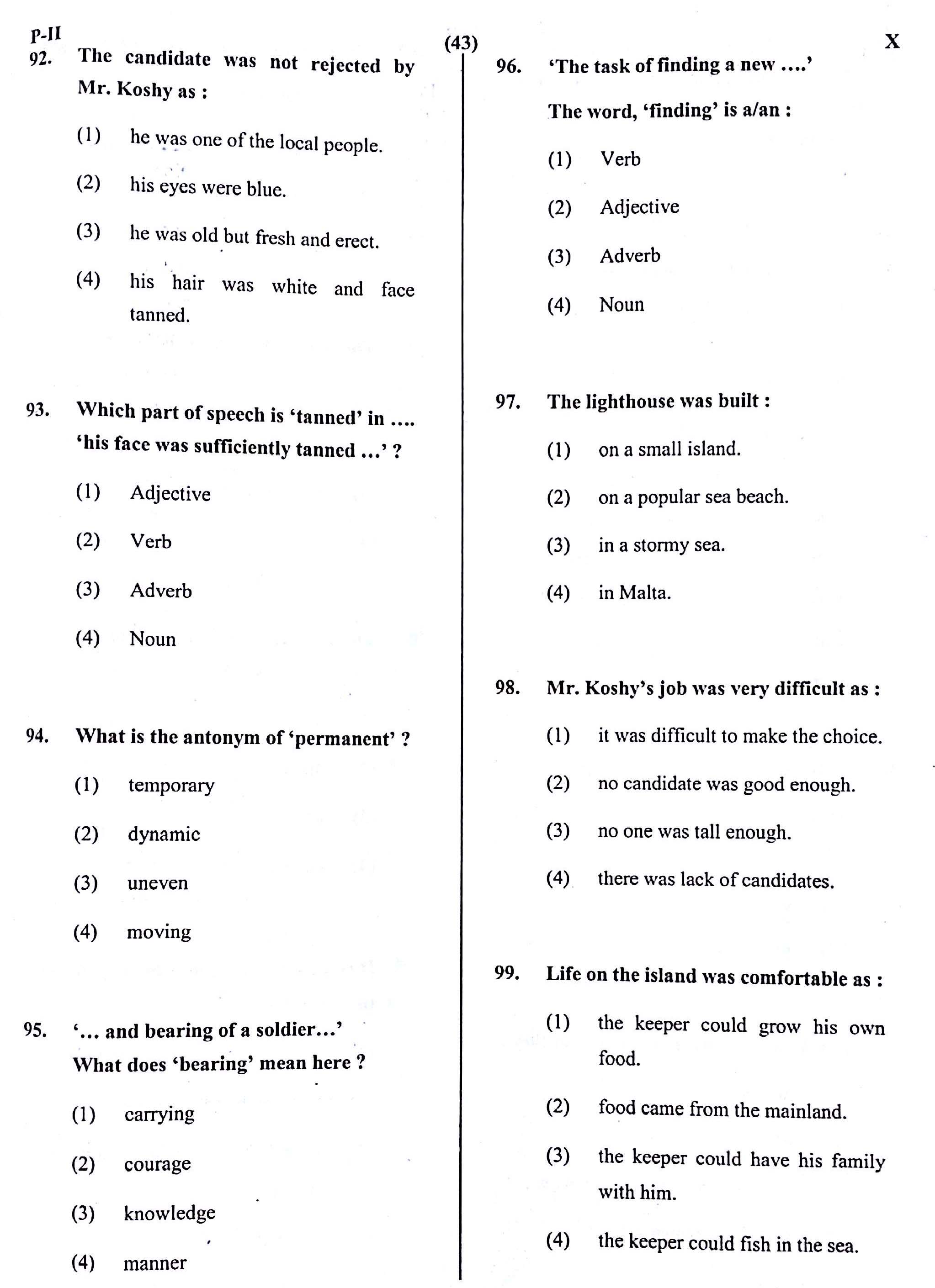 CTET May 2016 Paper 2 Part IV Language 1 English 2